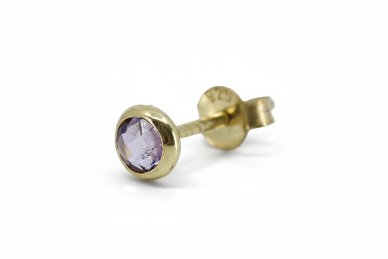 AURORA Stud Earring with Amethyst