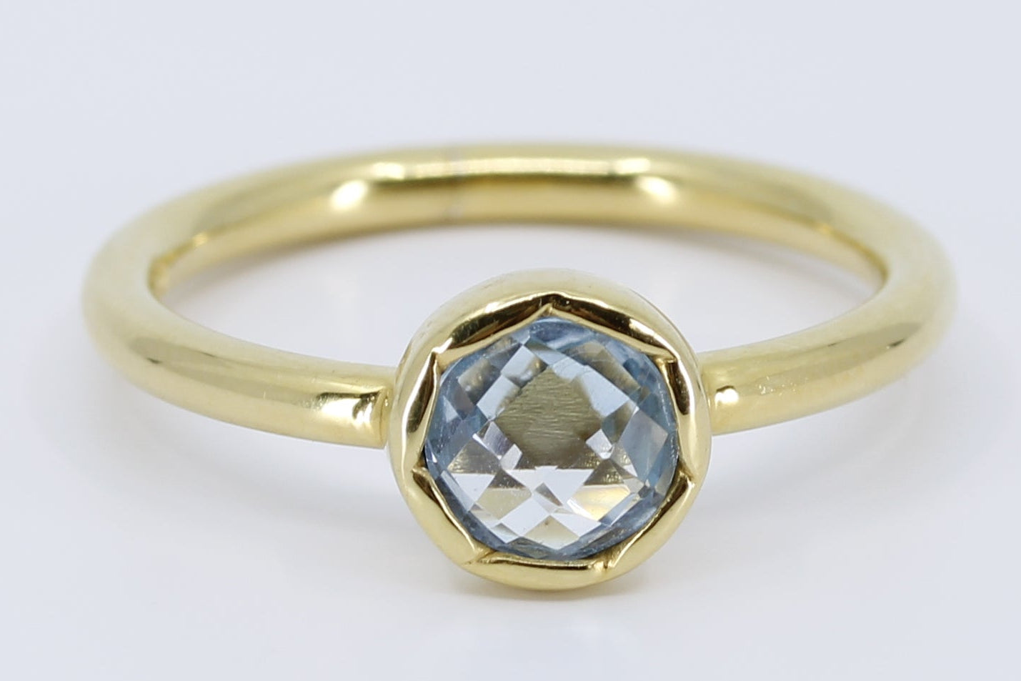 AURORA Bezel Ring with Blue Topaz