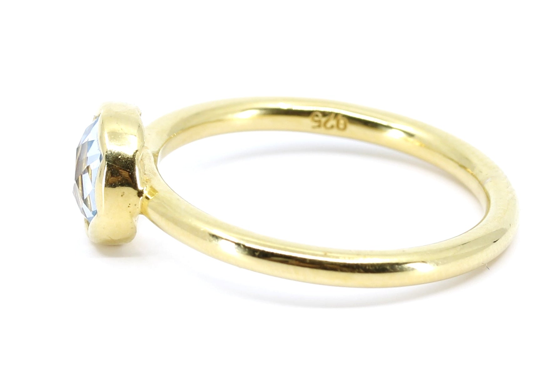 AURORA Bezel Ring with Blue Topaz