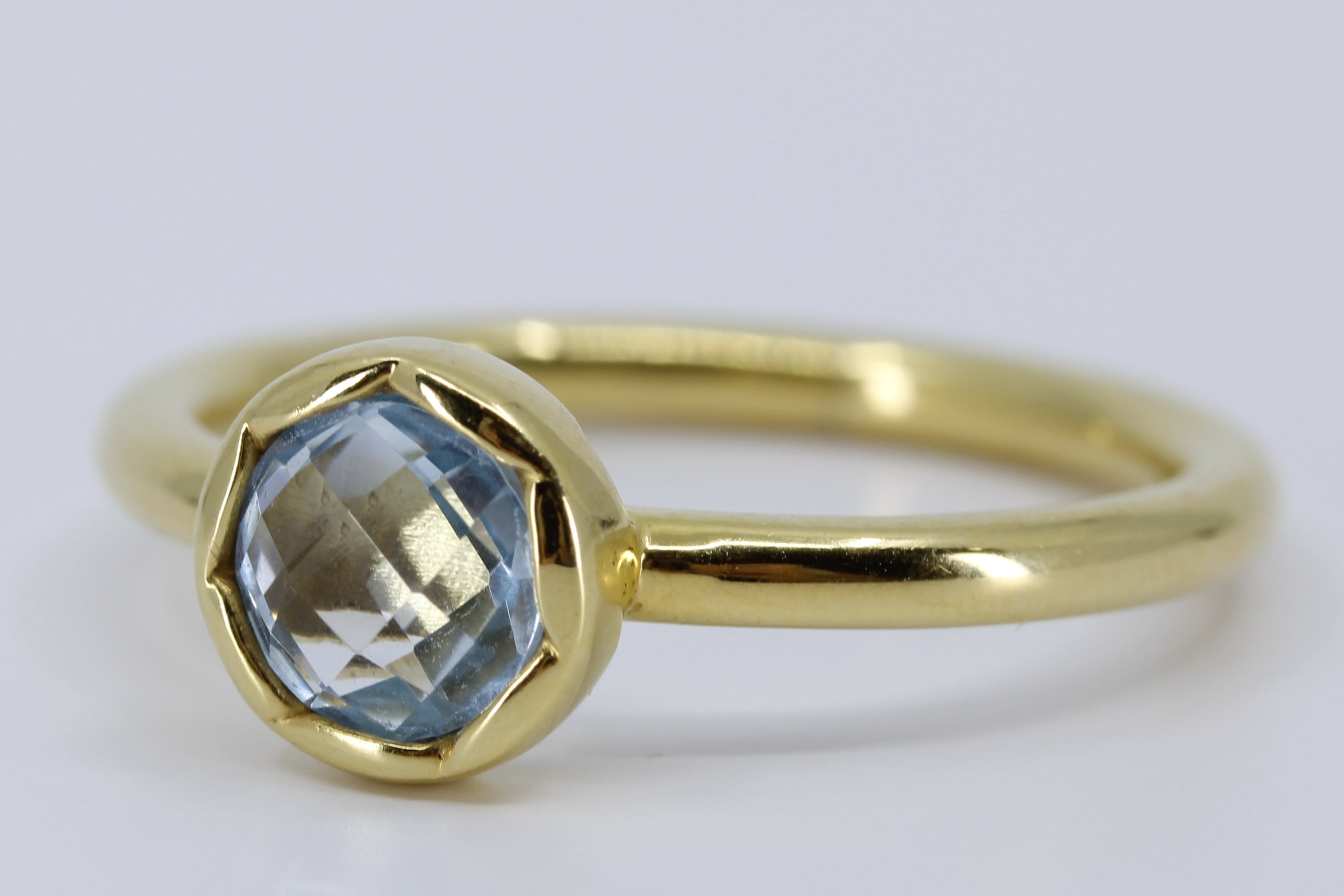 AURORA Bezel Ring with Blue Topaz