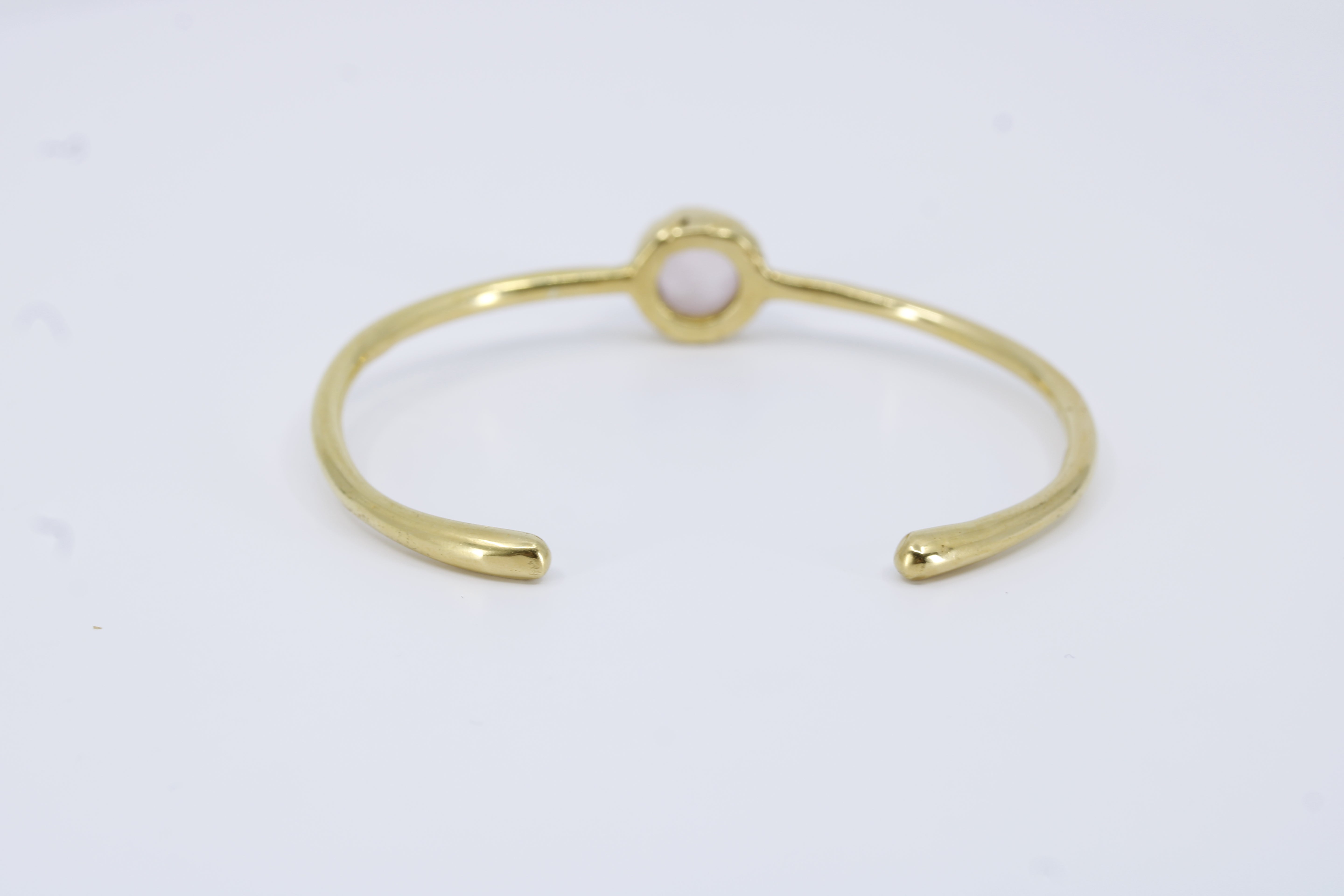 Il Gattopardo Domed Rose Quartz Cuff Bracelet