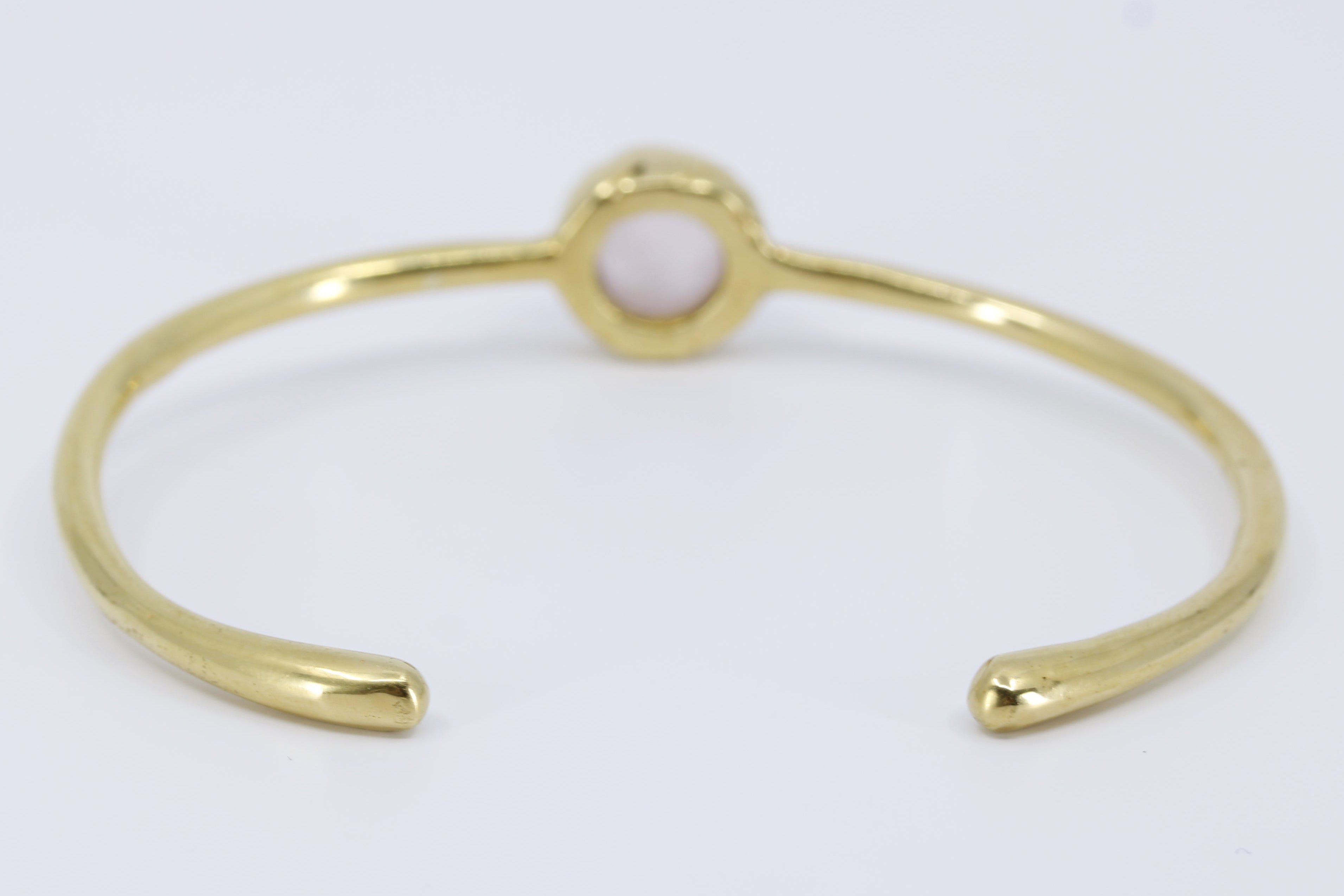 AURORA Domed Rose Quartz Cuff Bracelet