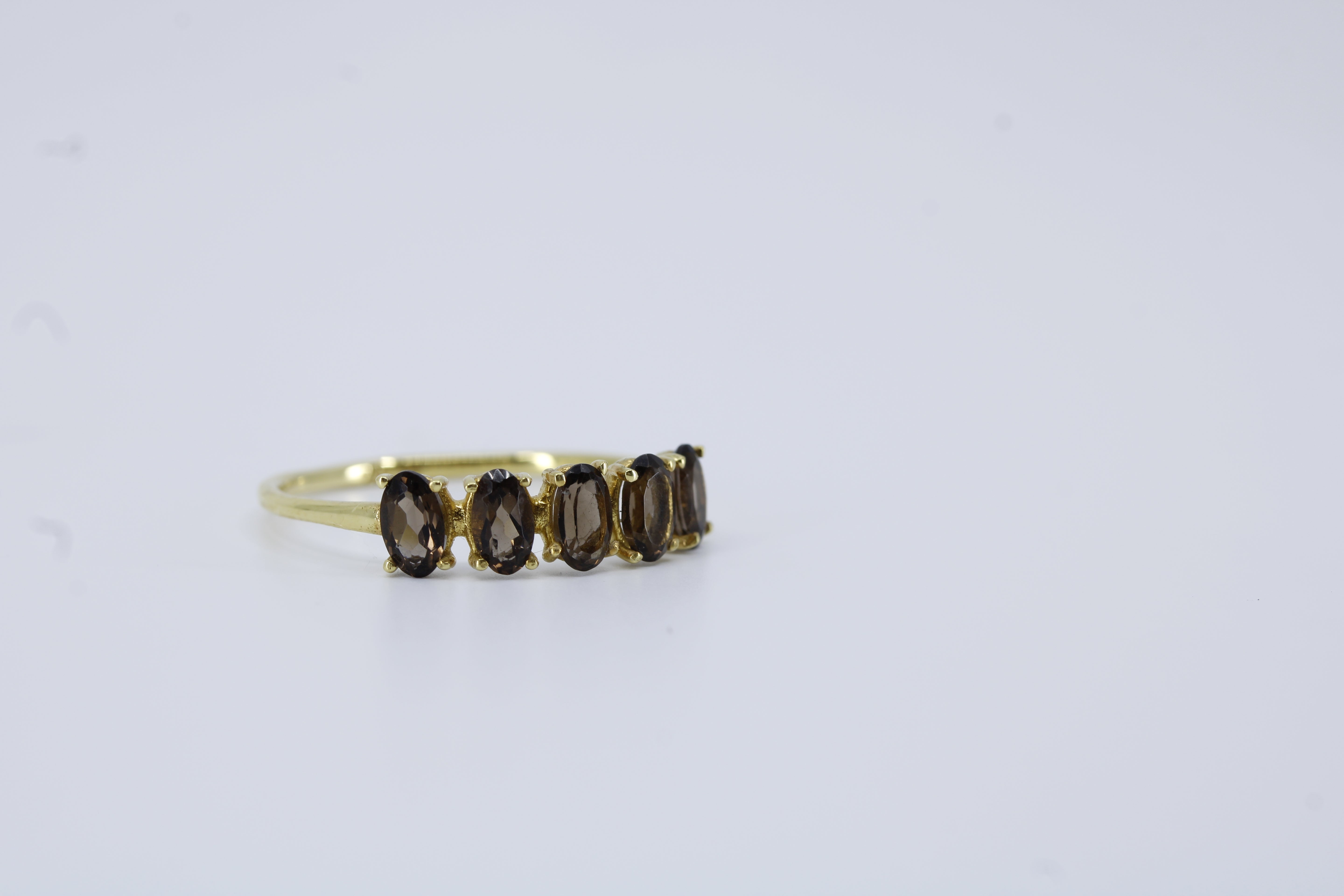 High Line Smoky Quartz Bar Ring