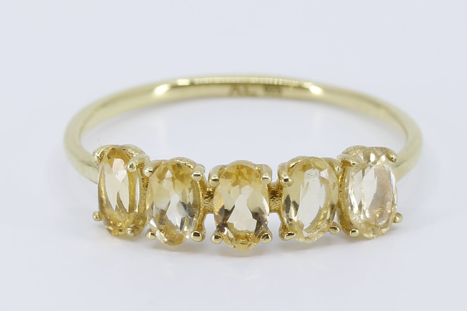 AURORA Citrine Bar Ring
