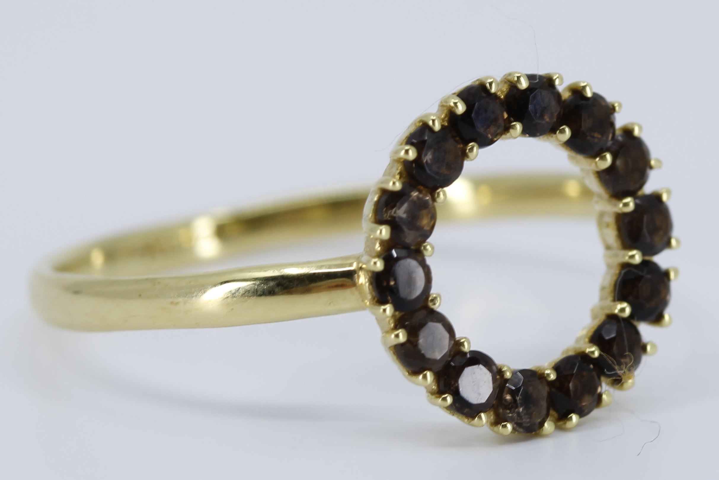 HARMONIA Band Ring with Smoky Quartz