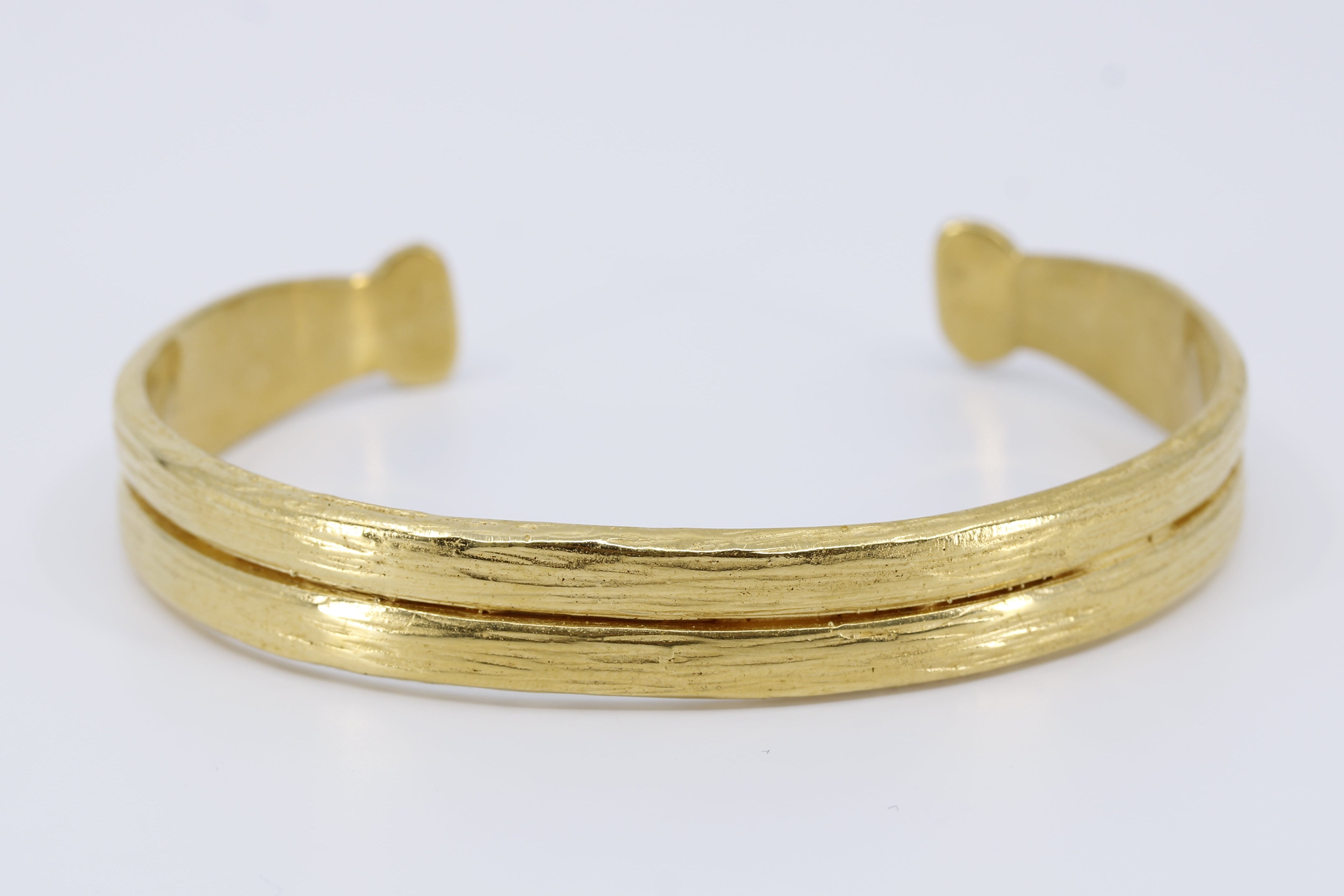 JAYA 18K Gold Vermeil Two Row Cuff Bracelet