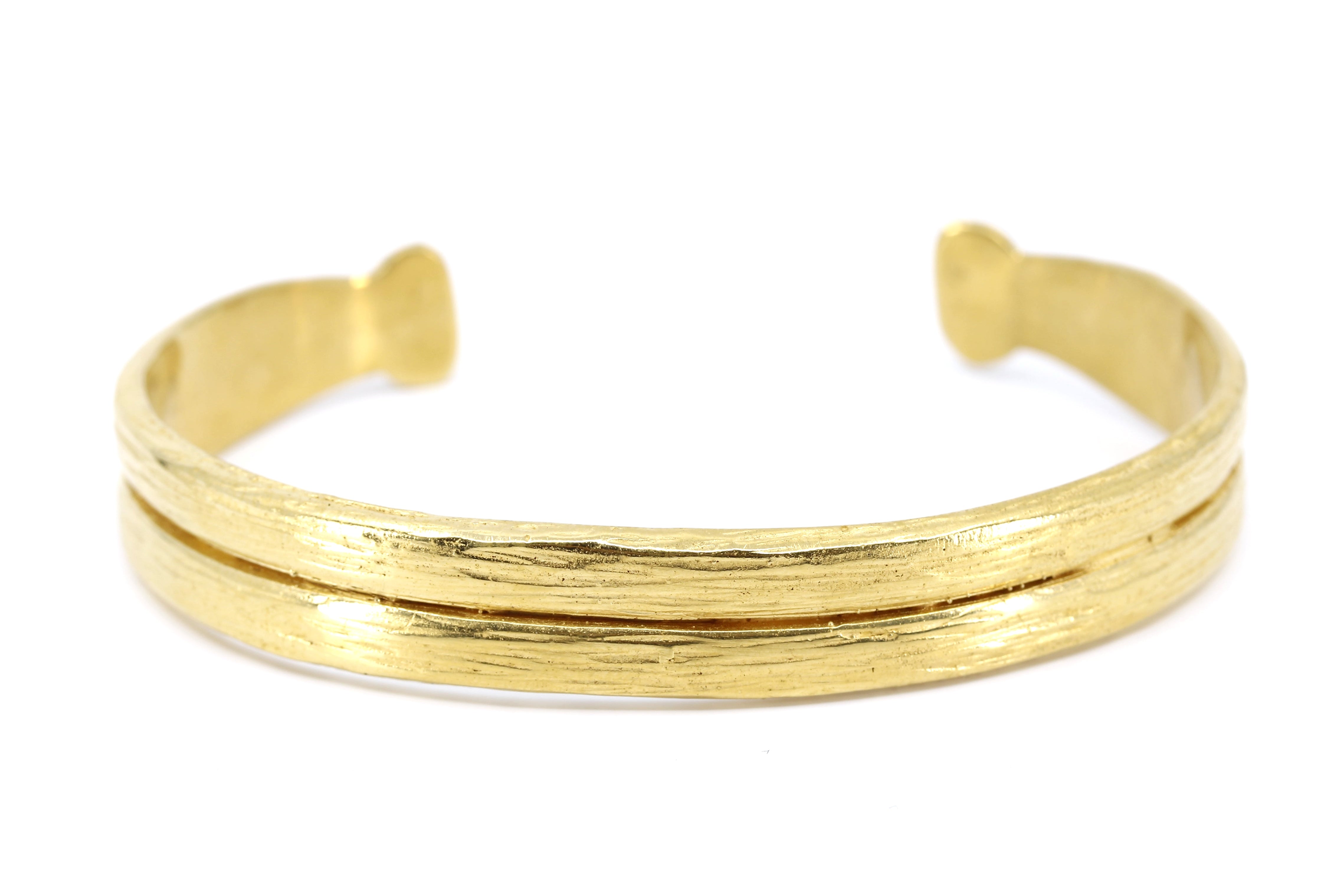 JAYA 18K Gold Vermeil Two Row Cuff Bracelet