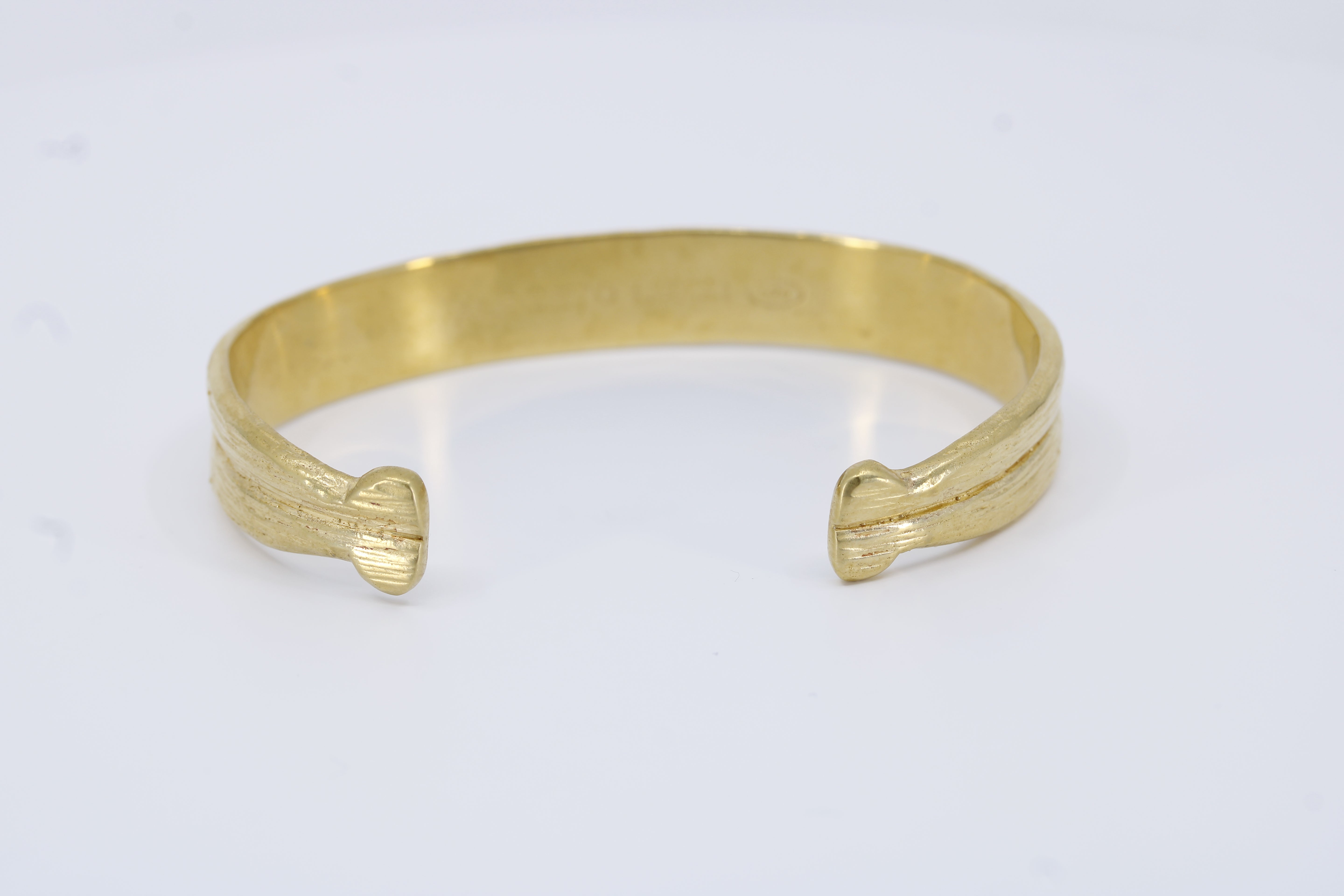 AL CANAL 18K Gold Vermeil Two Row Cuff Bracelet