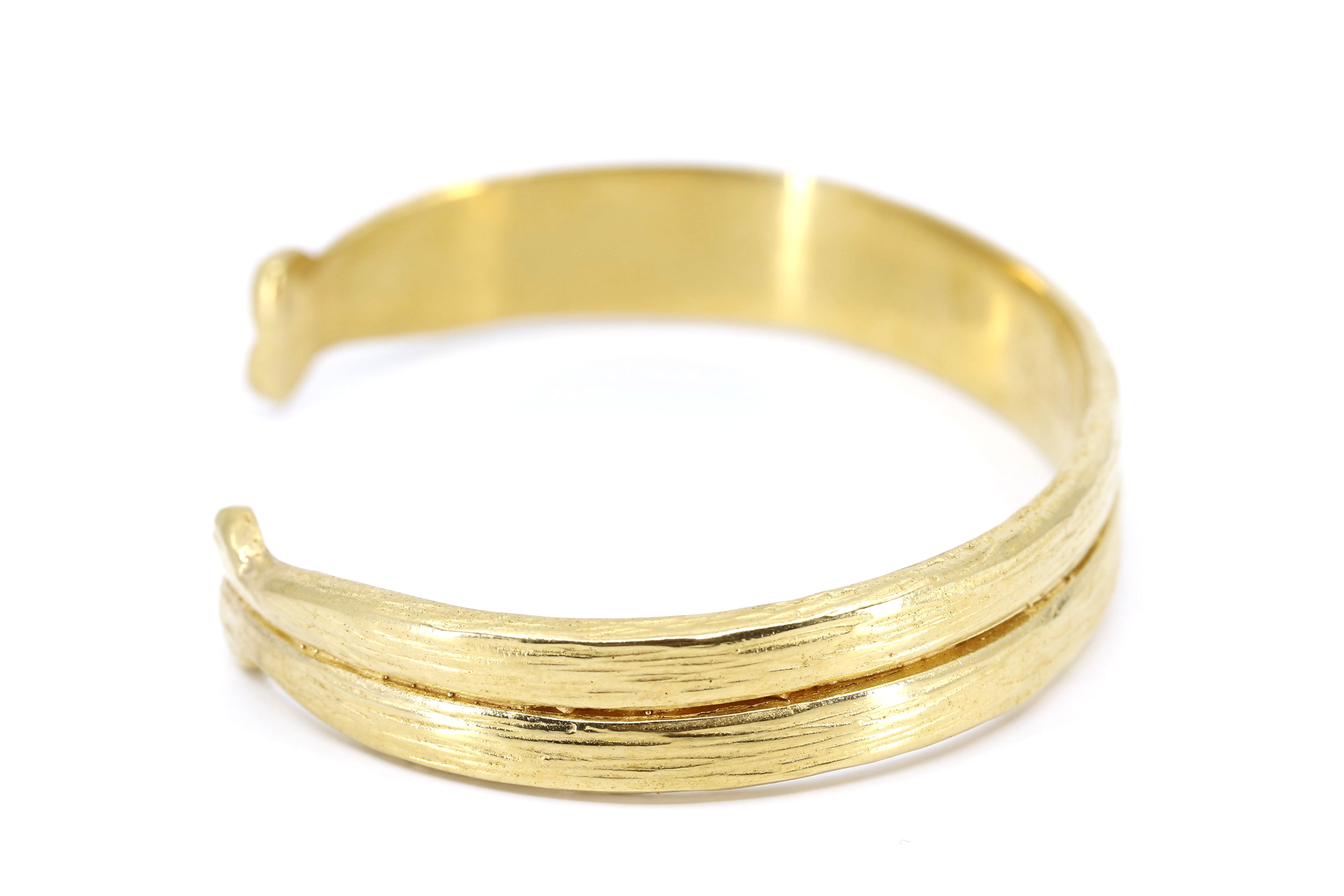 JAYA 18K Gold Vermeil Two Row Cuff Bracelet