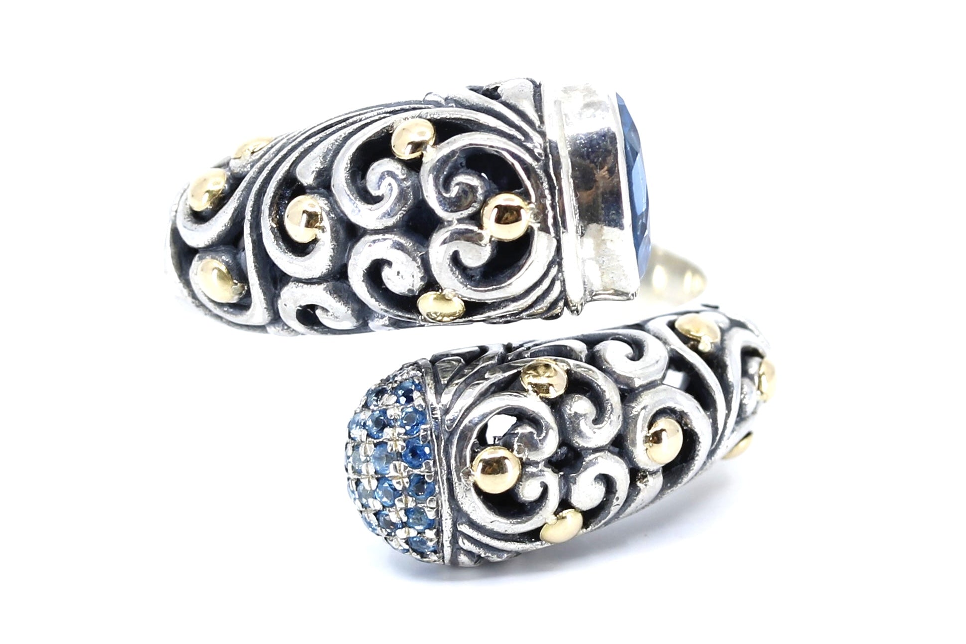 ALBA Blue Topaz Bypass Ring