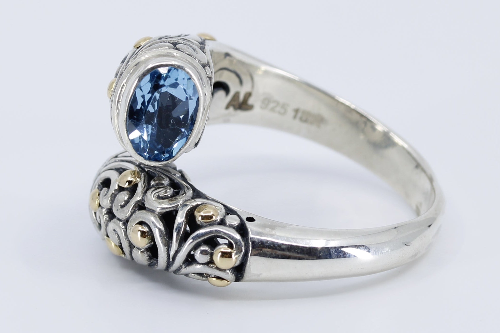 ALBA Blue Topaz Bypass Ring