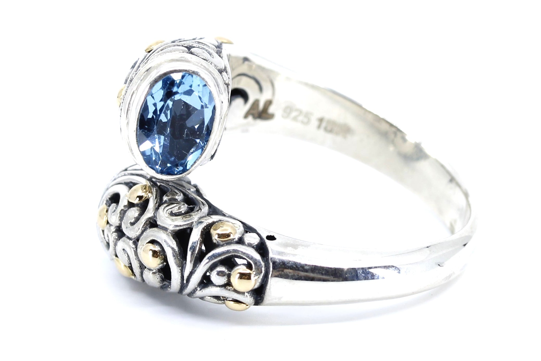 ALBA Blue Topaz Bypass Ring