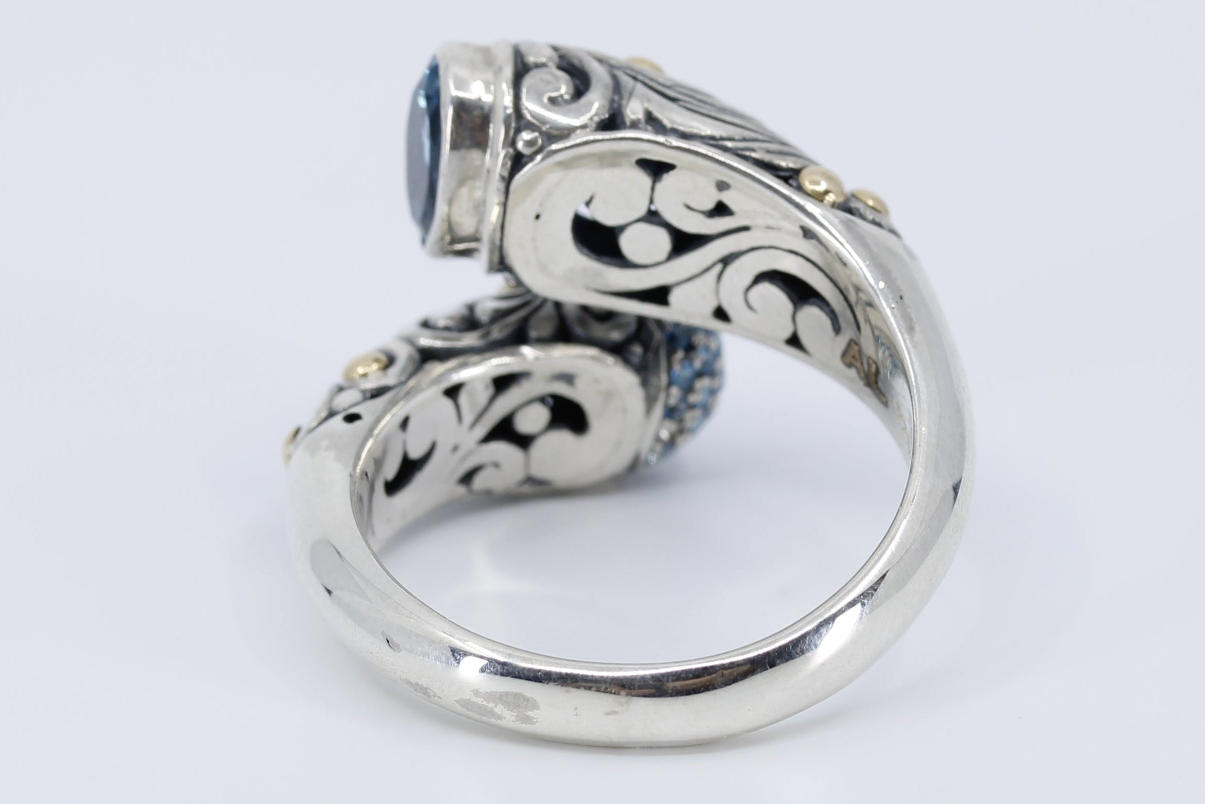 ALBA Blue Topaz Bypass Ring