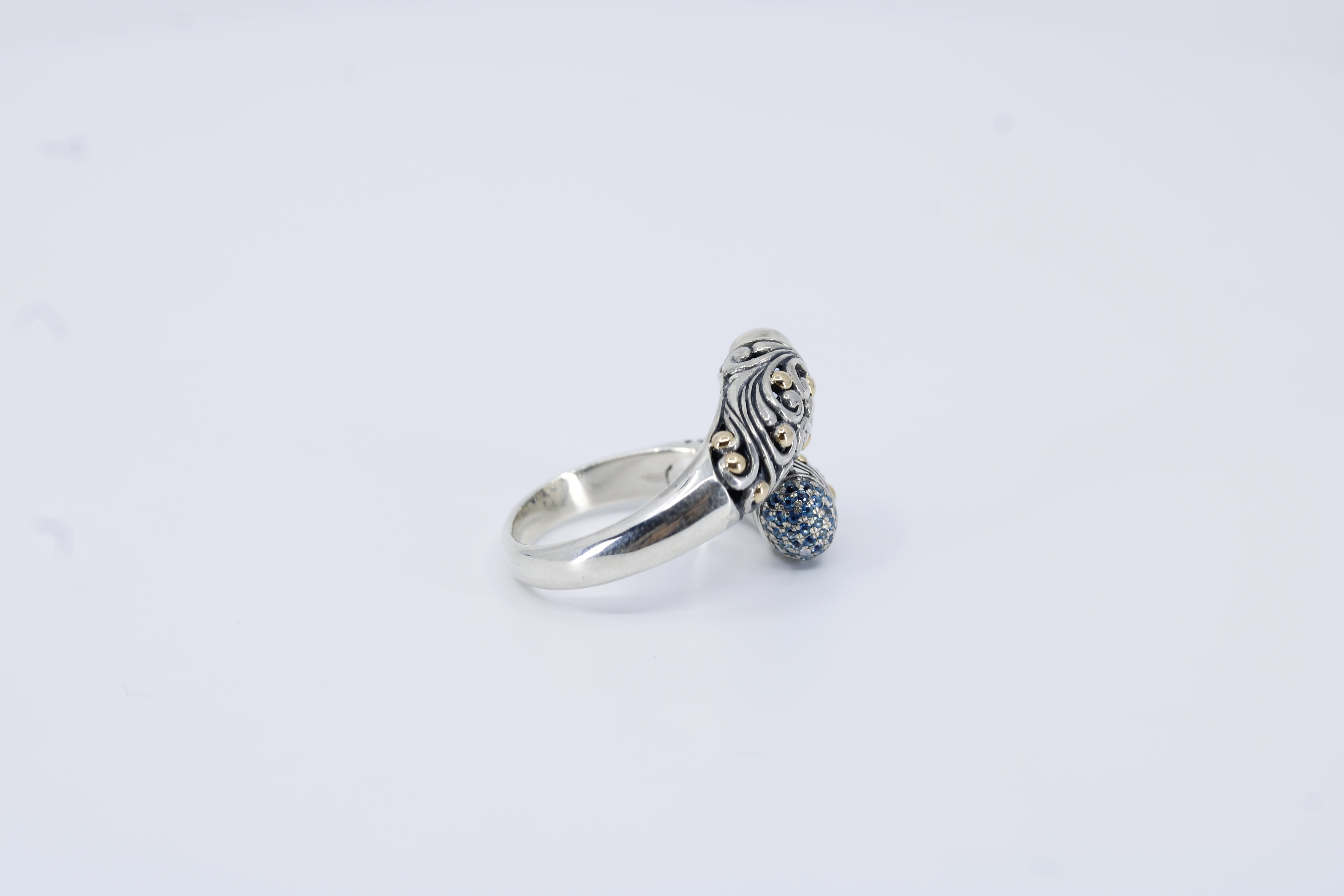 Casa Bali Blue Topaz Bypass Ring