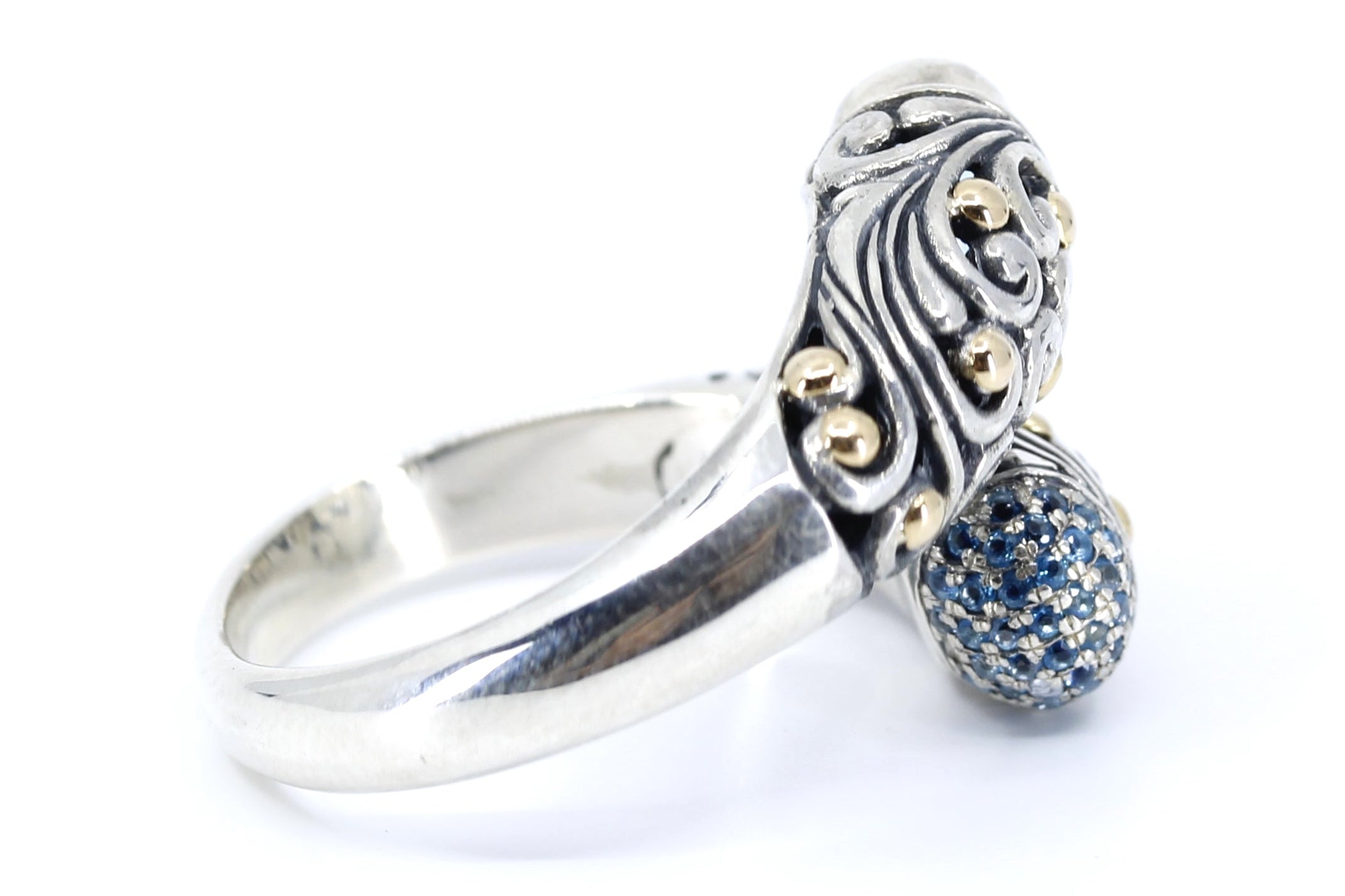 ALBA Blue Topaz Bypass Ring