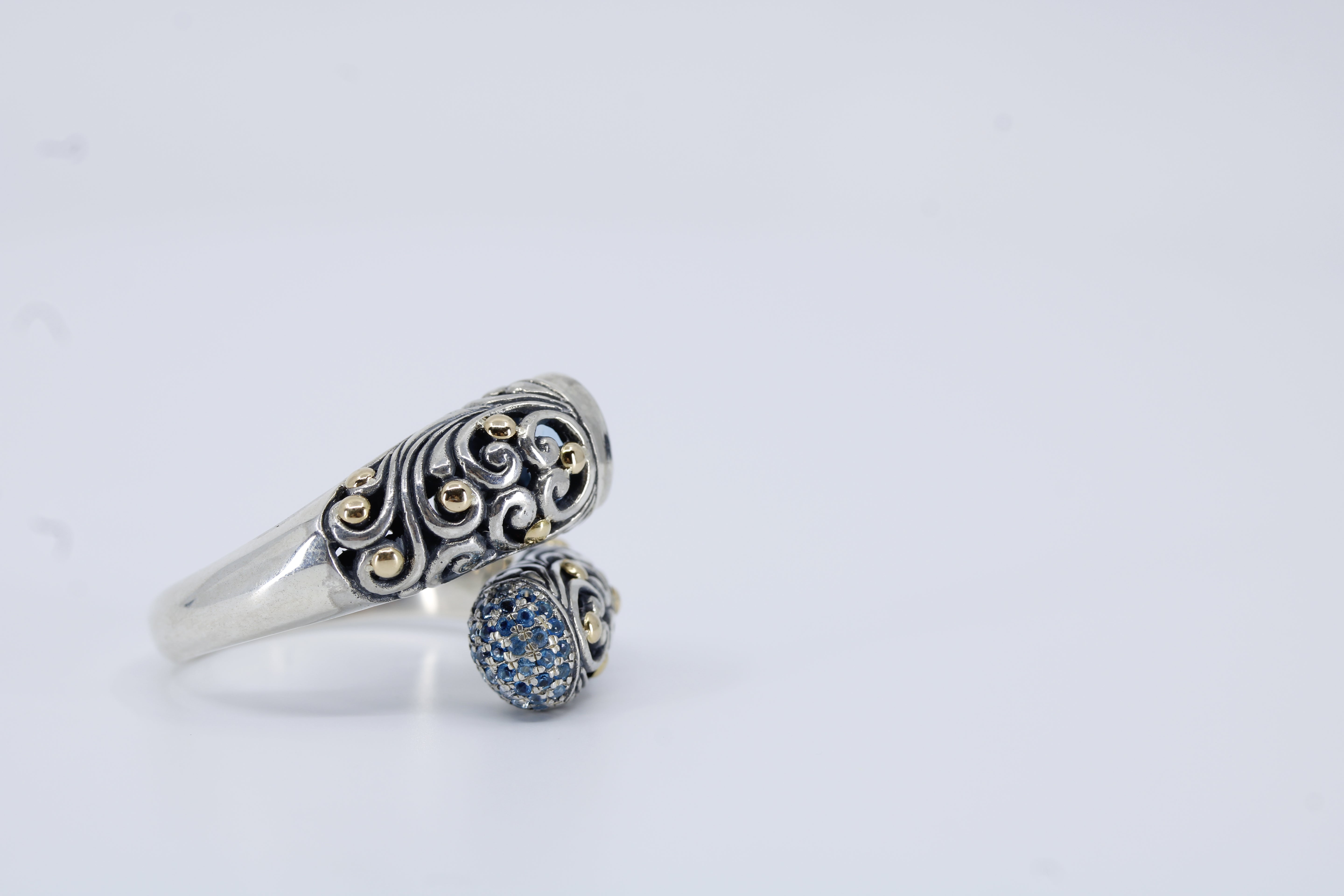 Casa Bali Blue Topaz Bypass Ring