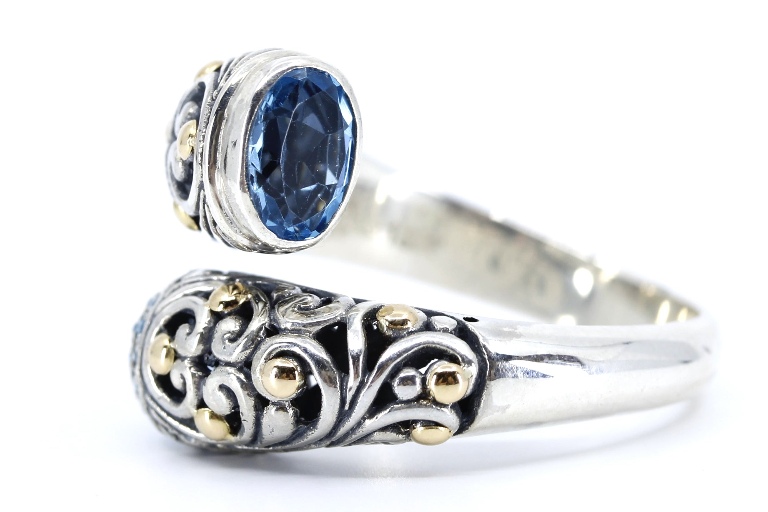 ALBA Blue Topaz Bypass Ring