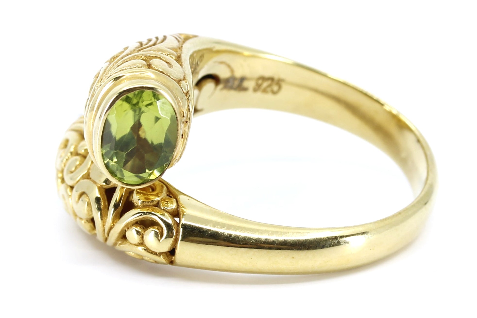 ALBA 18K Gold Vermeil Peridot Bypass Ring