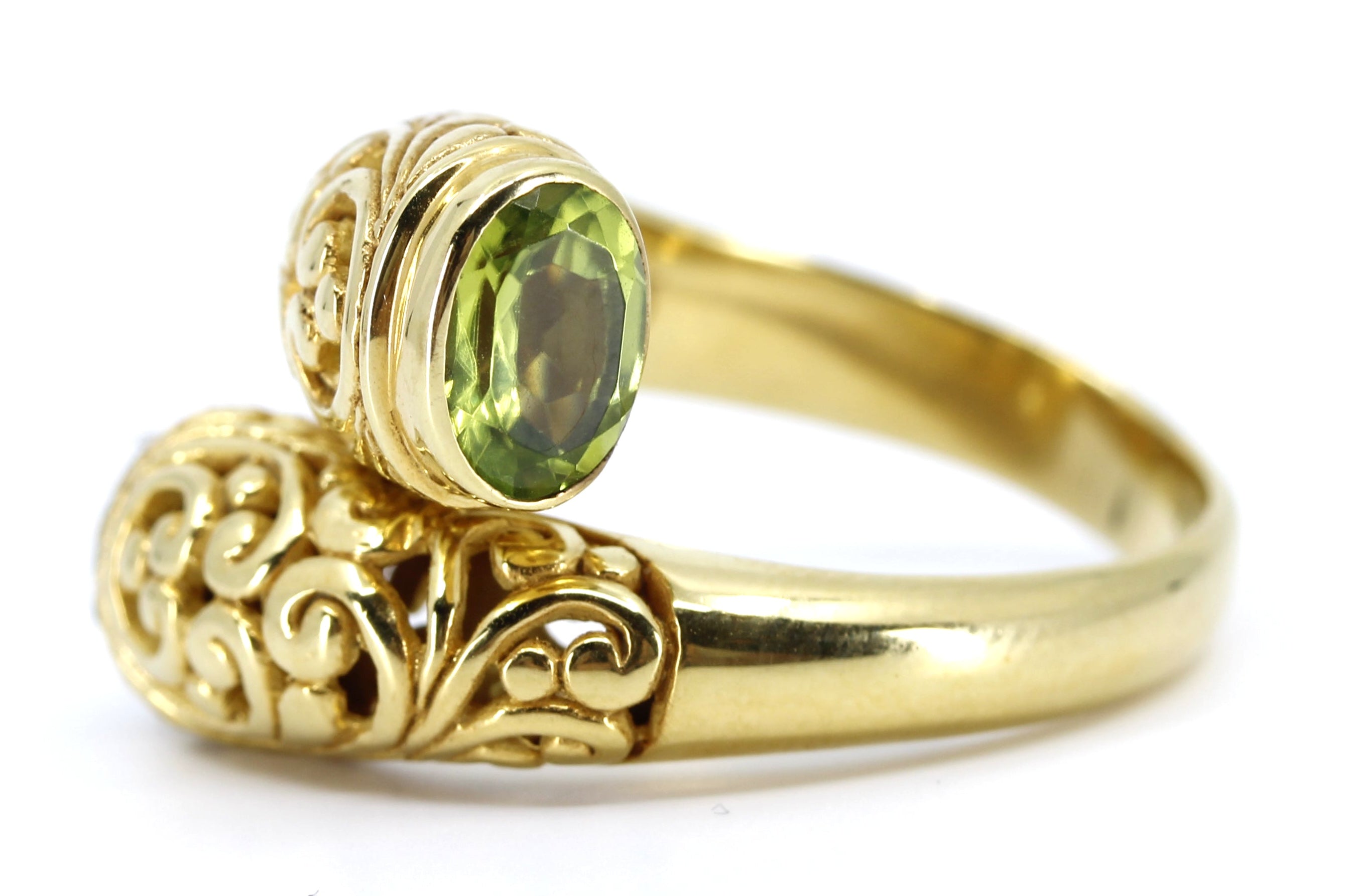 ALBA 18K Gold Vermeil Peridot Bypass Ring
