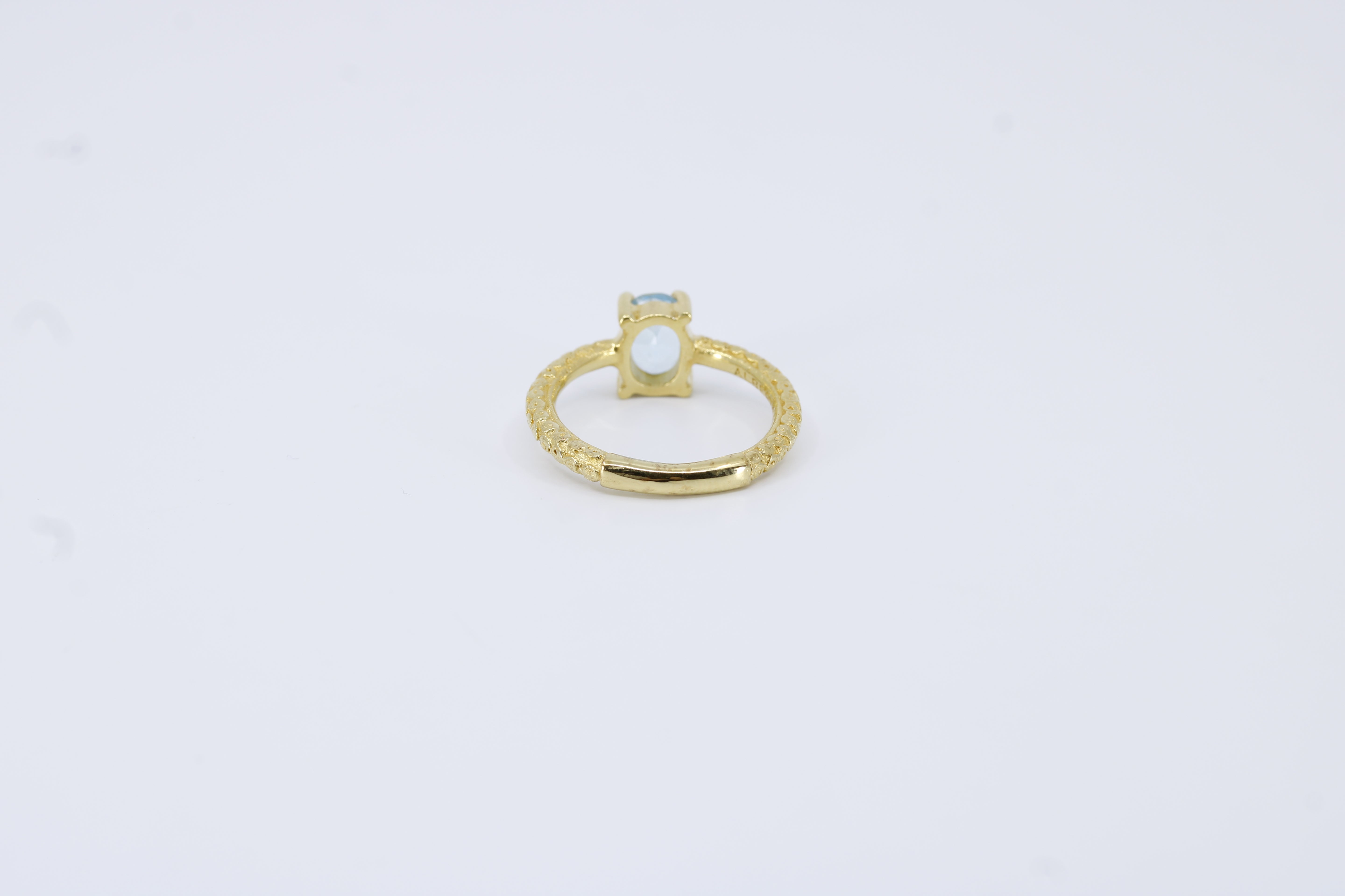 Il Gattopardo Solitaire Ring with Blue Topaz
