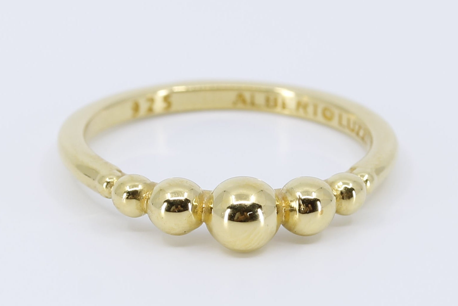 ASCENT 18K Gold Vermeil Beaded Band Ring