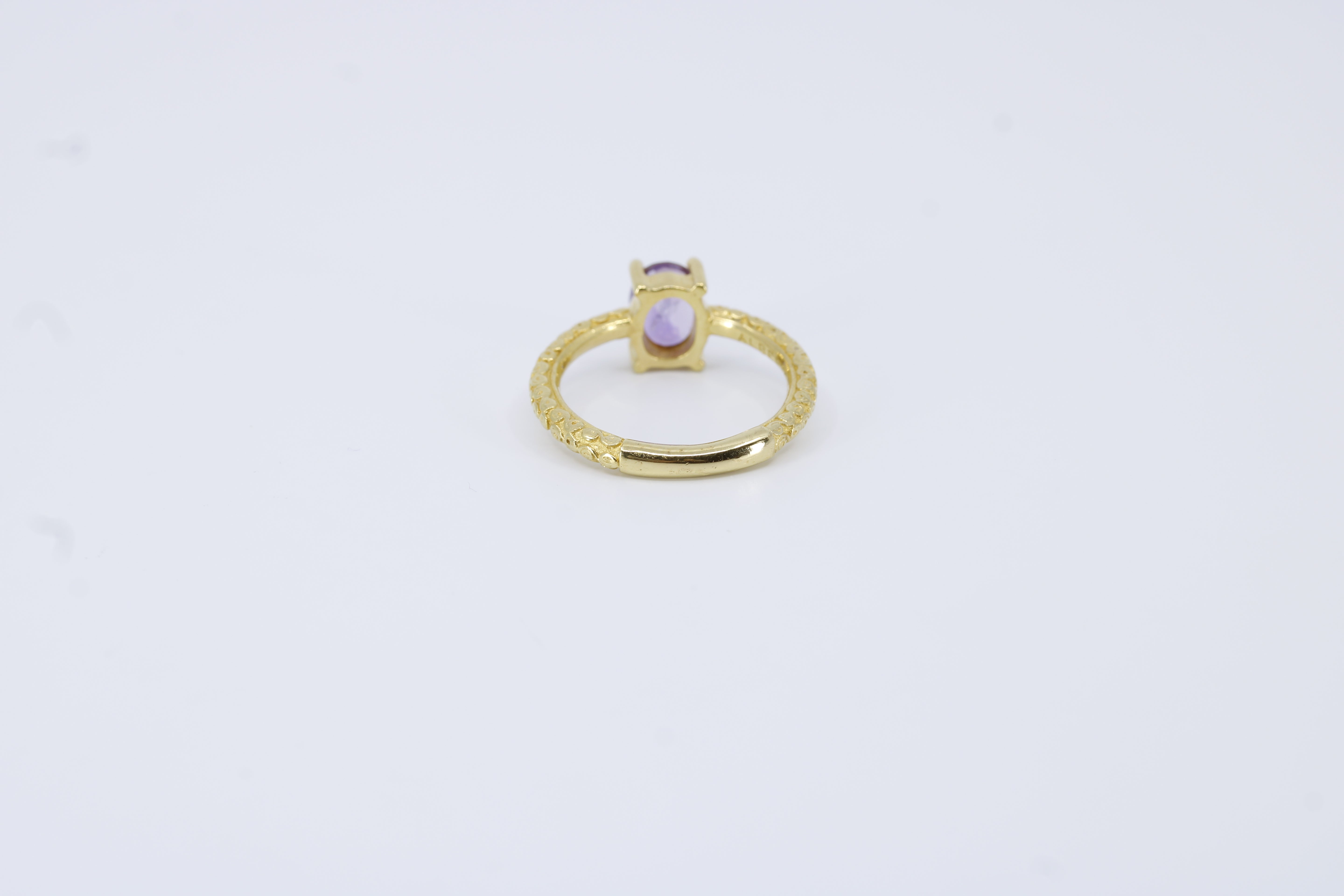 Il Gattopardo Solitaire Ring with Amethyst