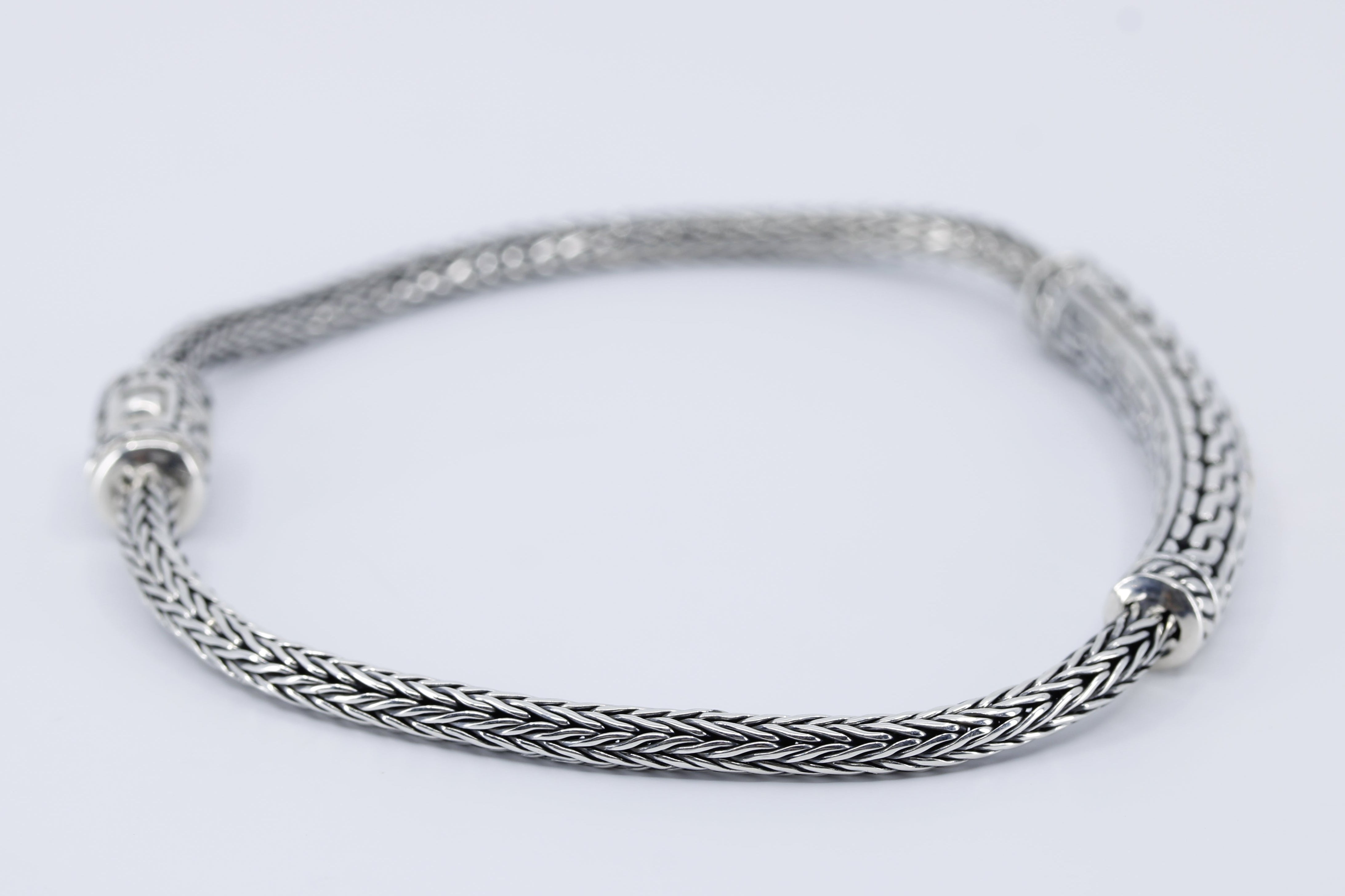 SREYA Woven Station Bracelet with 18K Gold Detail