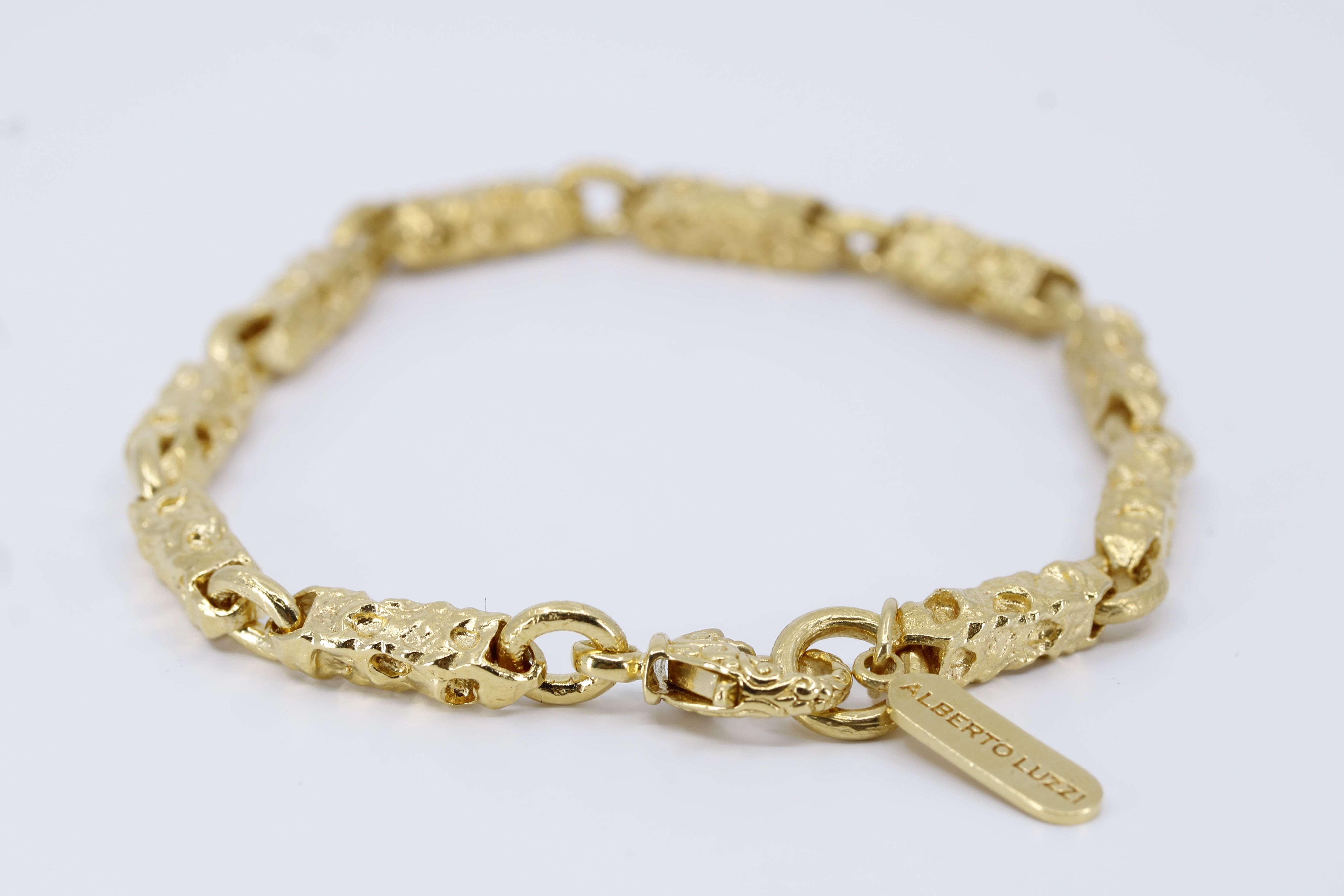 JAYA 18K Gold Vermeil Forge Link Bracelet