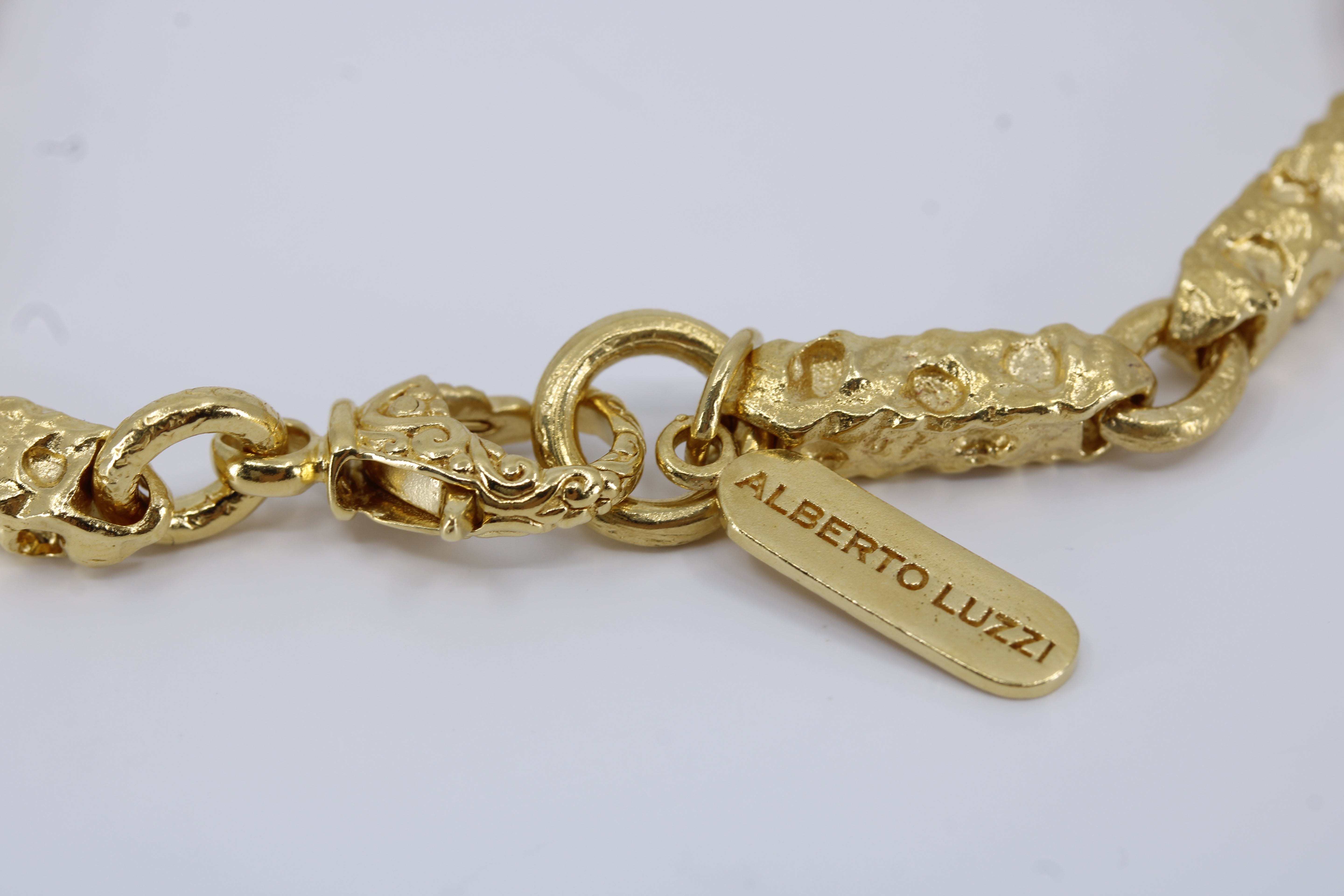 AL CANAL 18K Gold Vermeil Forge Link Bracelet