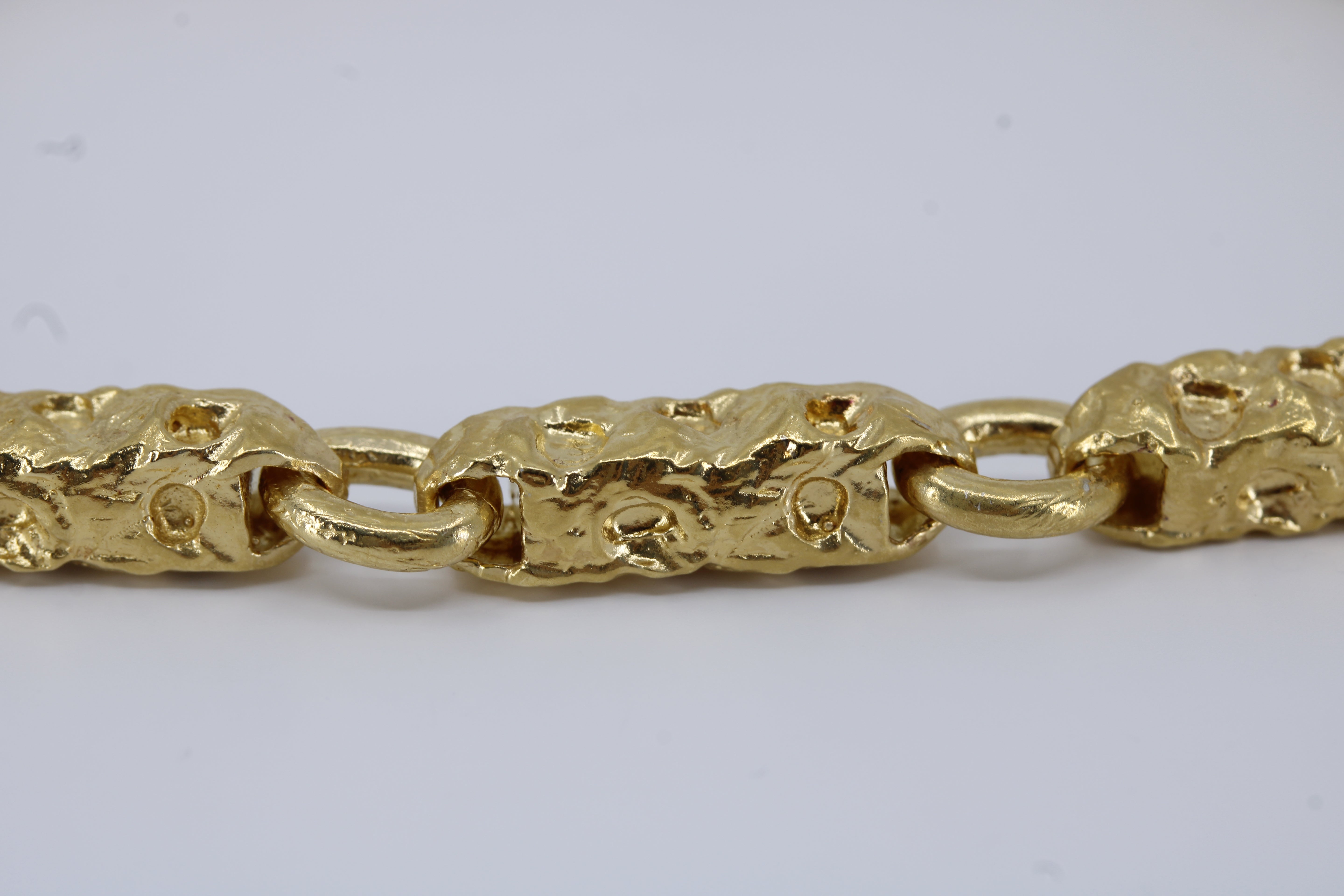 AL CANAL 18K Gold Vermeil Forge Link Bracelet