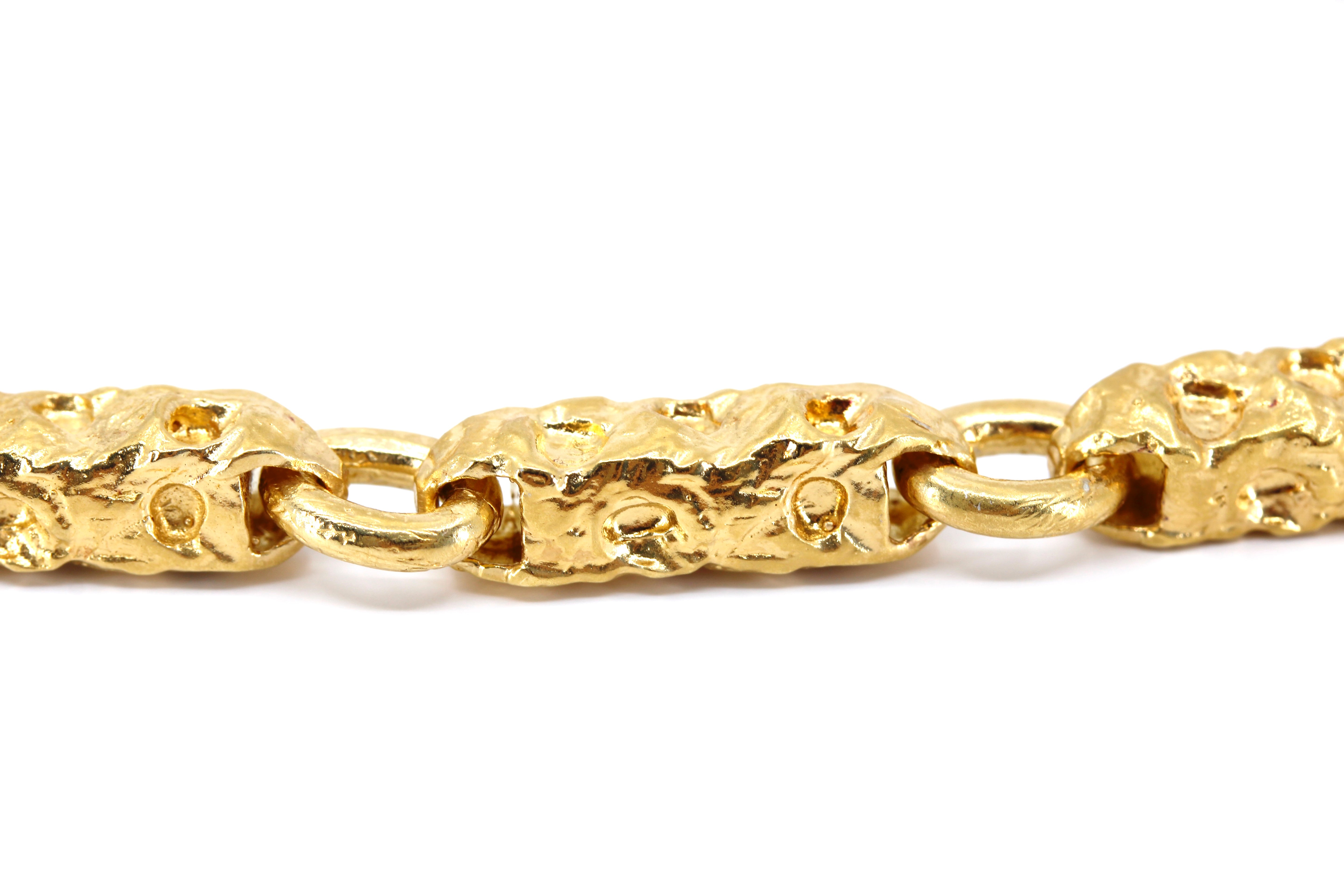 JAYA 18K Gold Vermeil Forge Link Bracelet