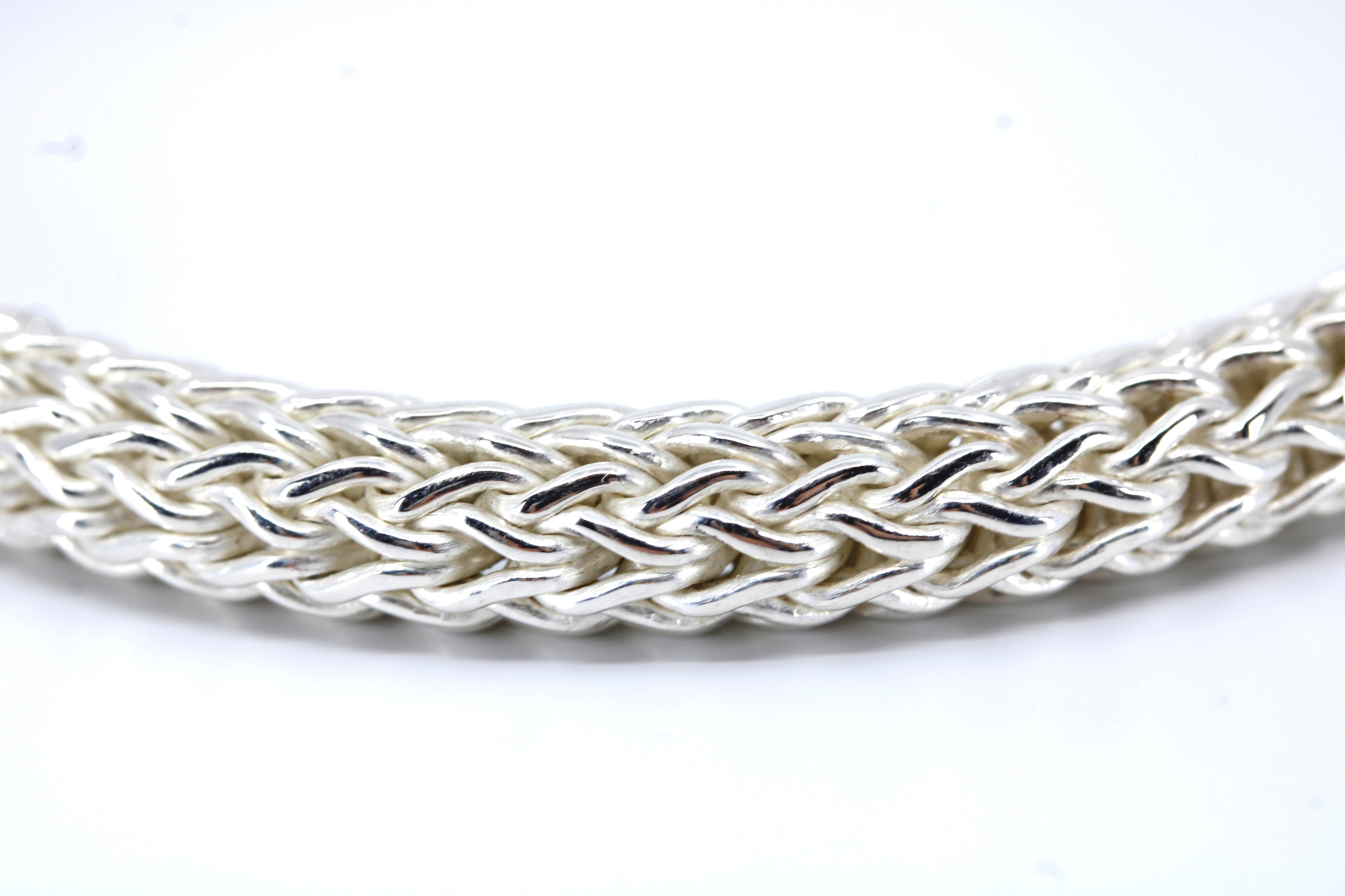 SREYA Panther Head Woven Chain Bracelet