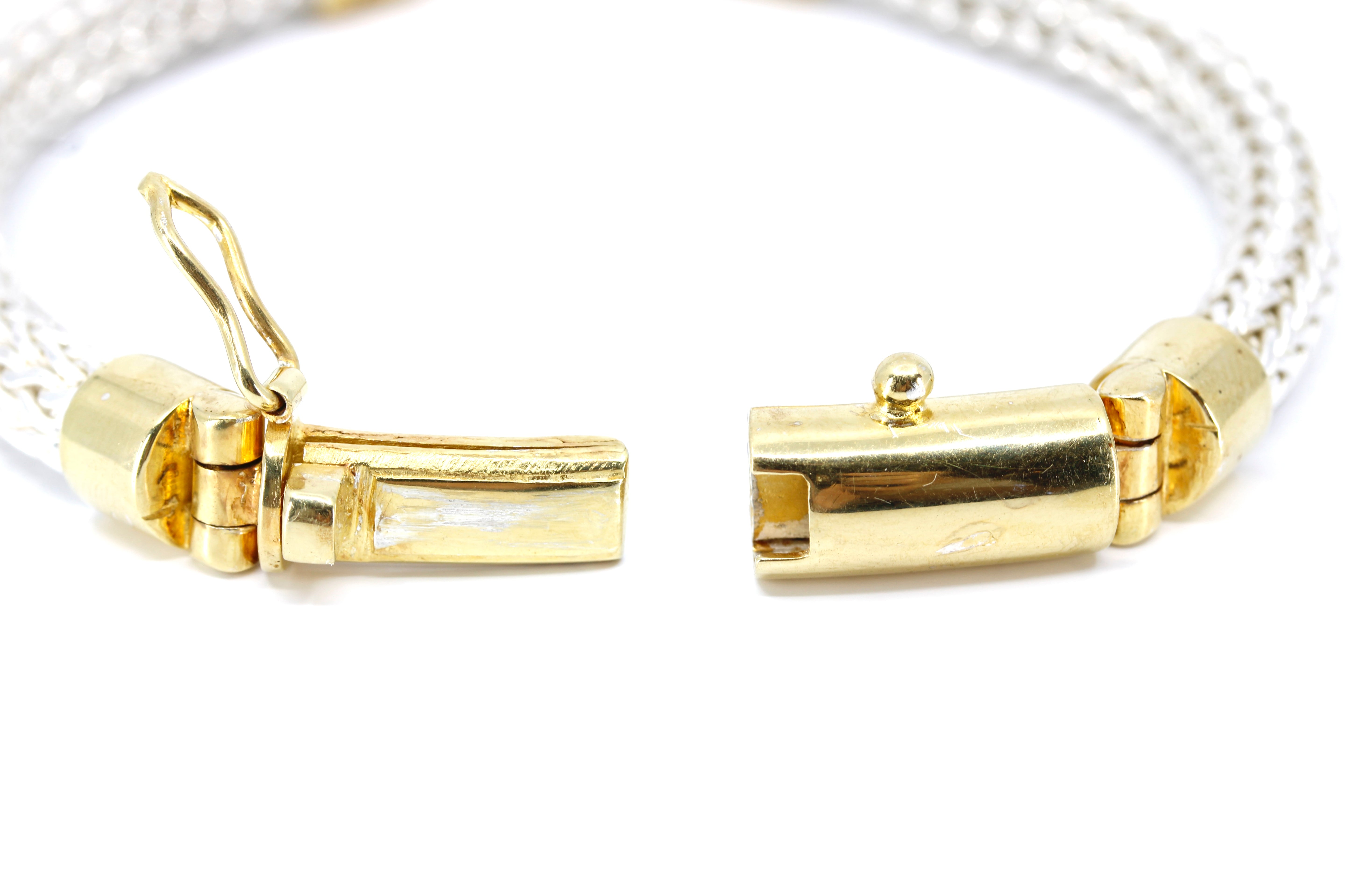 SREYA Panther Head Woven Chain Bracelet