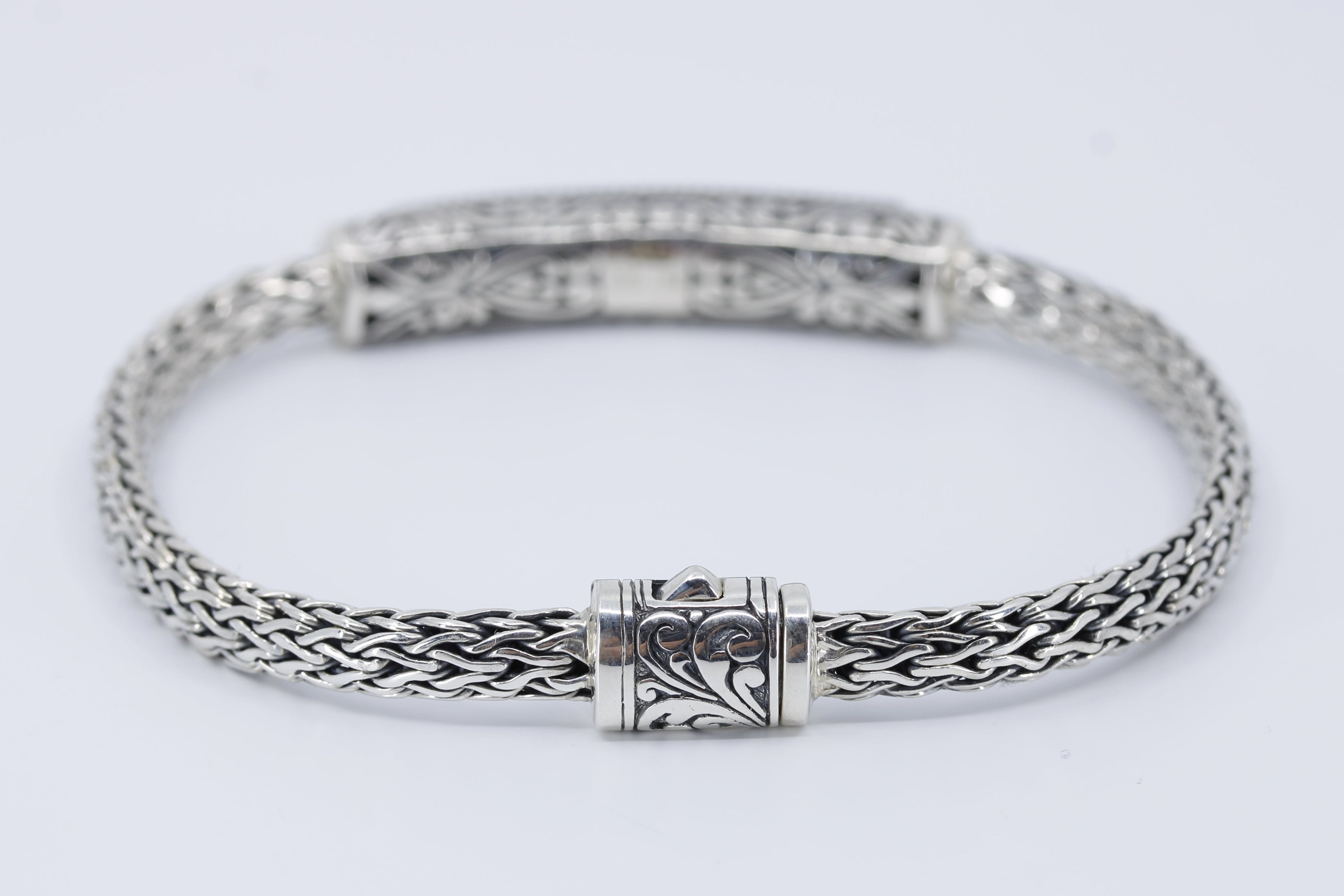 SREYA Hammered Station Bracelet with 18K Gold