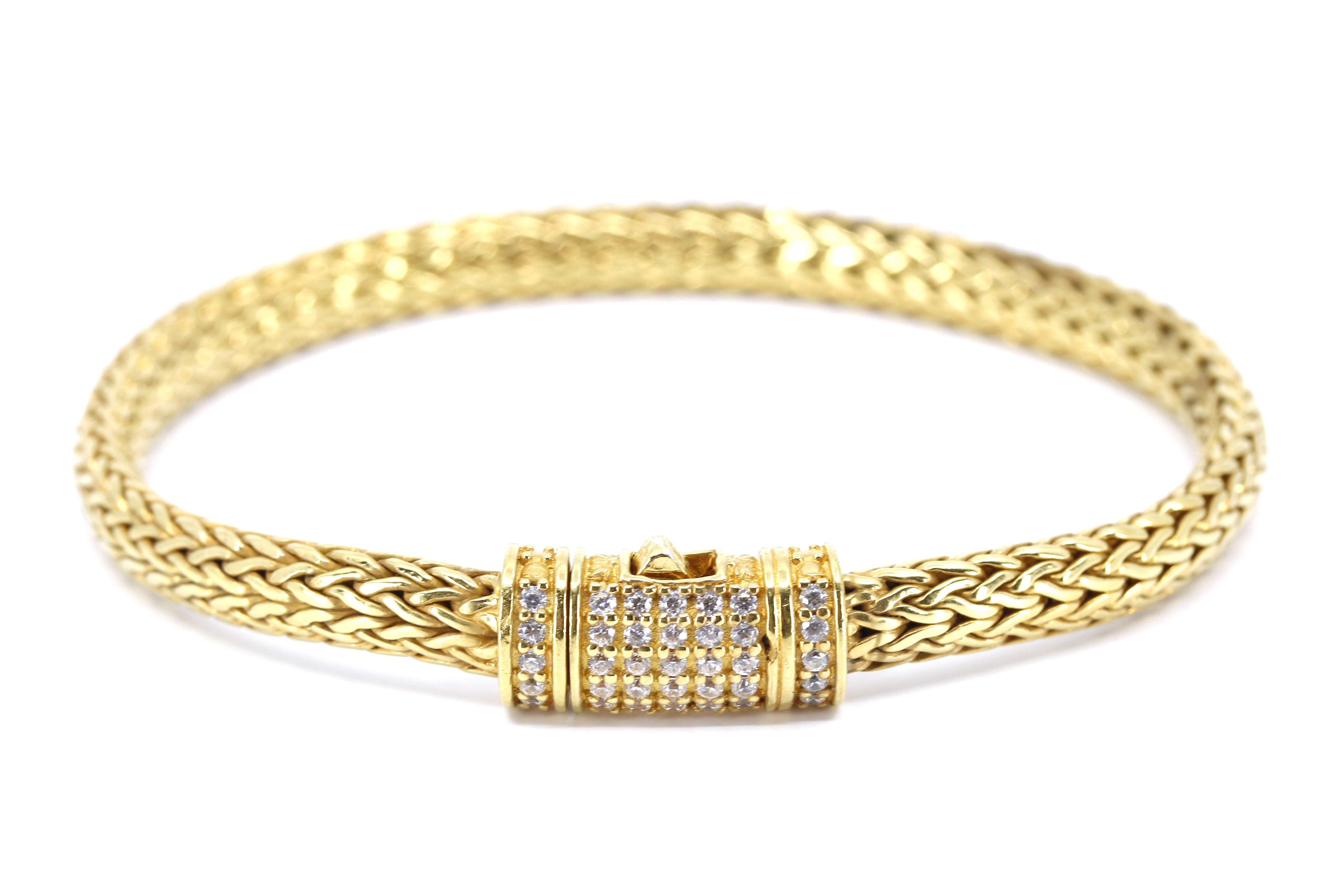 DALILA Spiga Bracelet with Pavé Lock