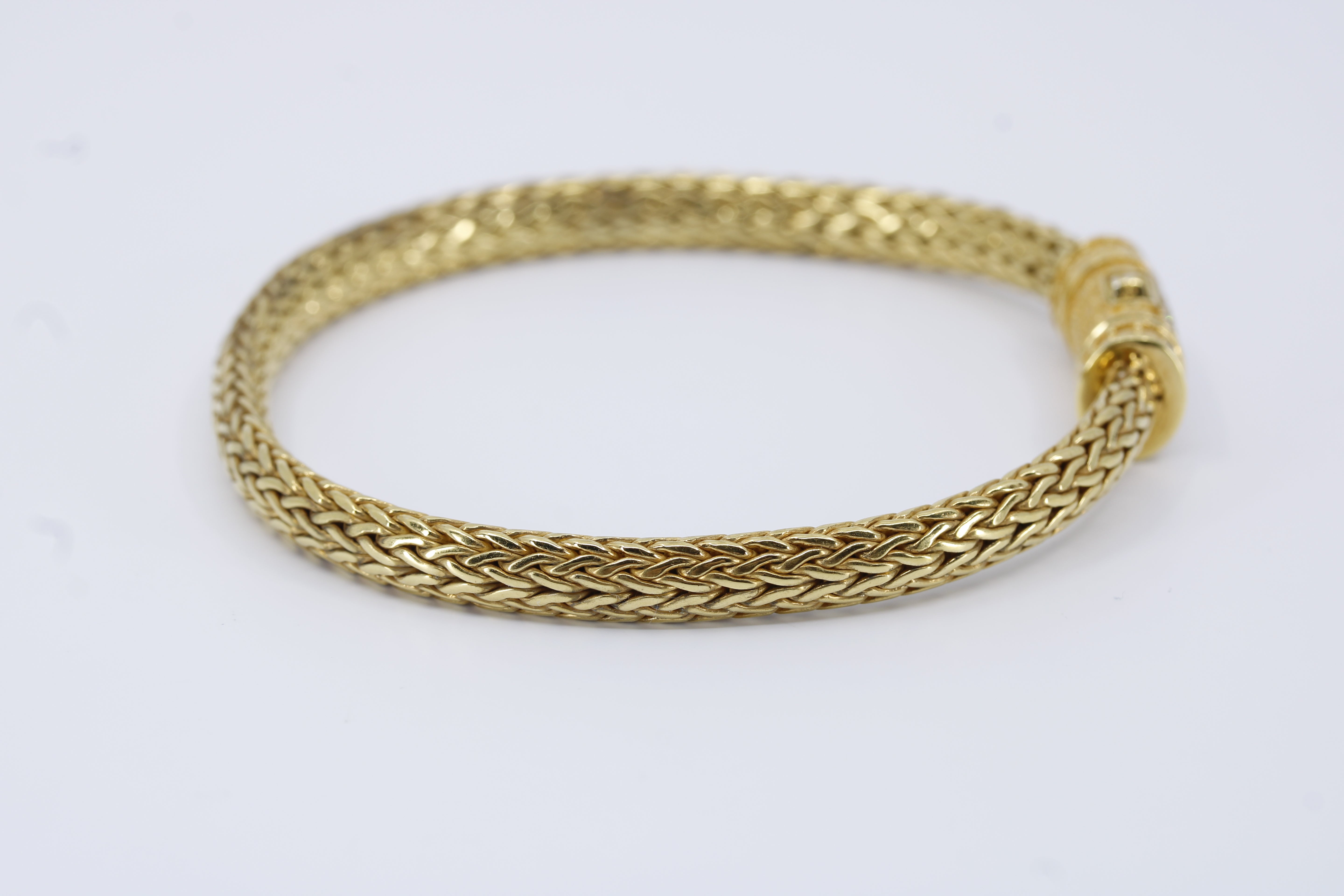 Casa Bali Spiga Bracelet with Pavé Lock