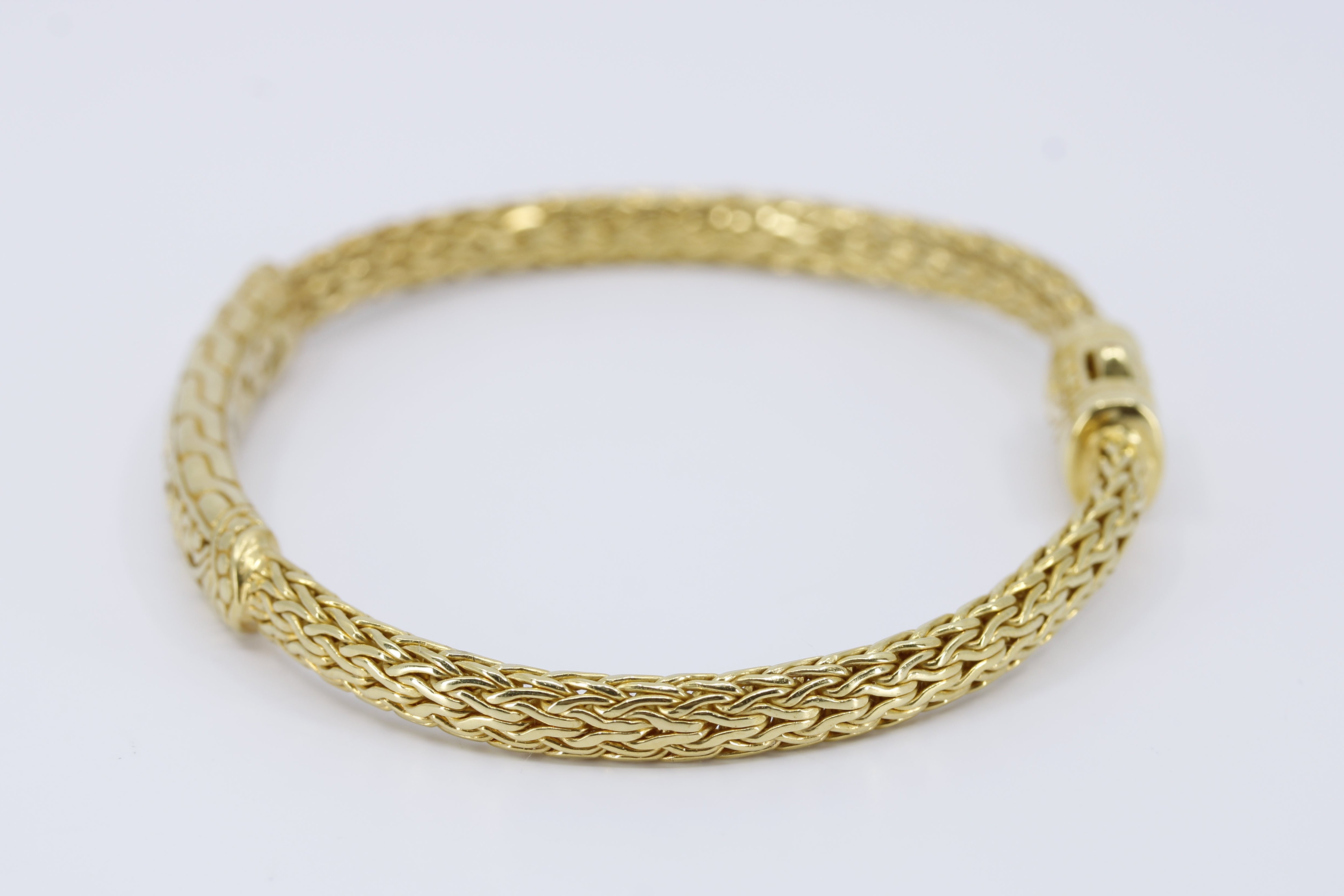 SREYA 18K Gold Vermeil Classic Carved Station Bracelet