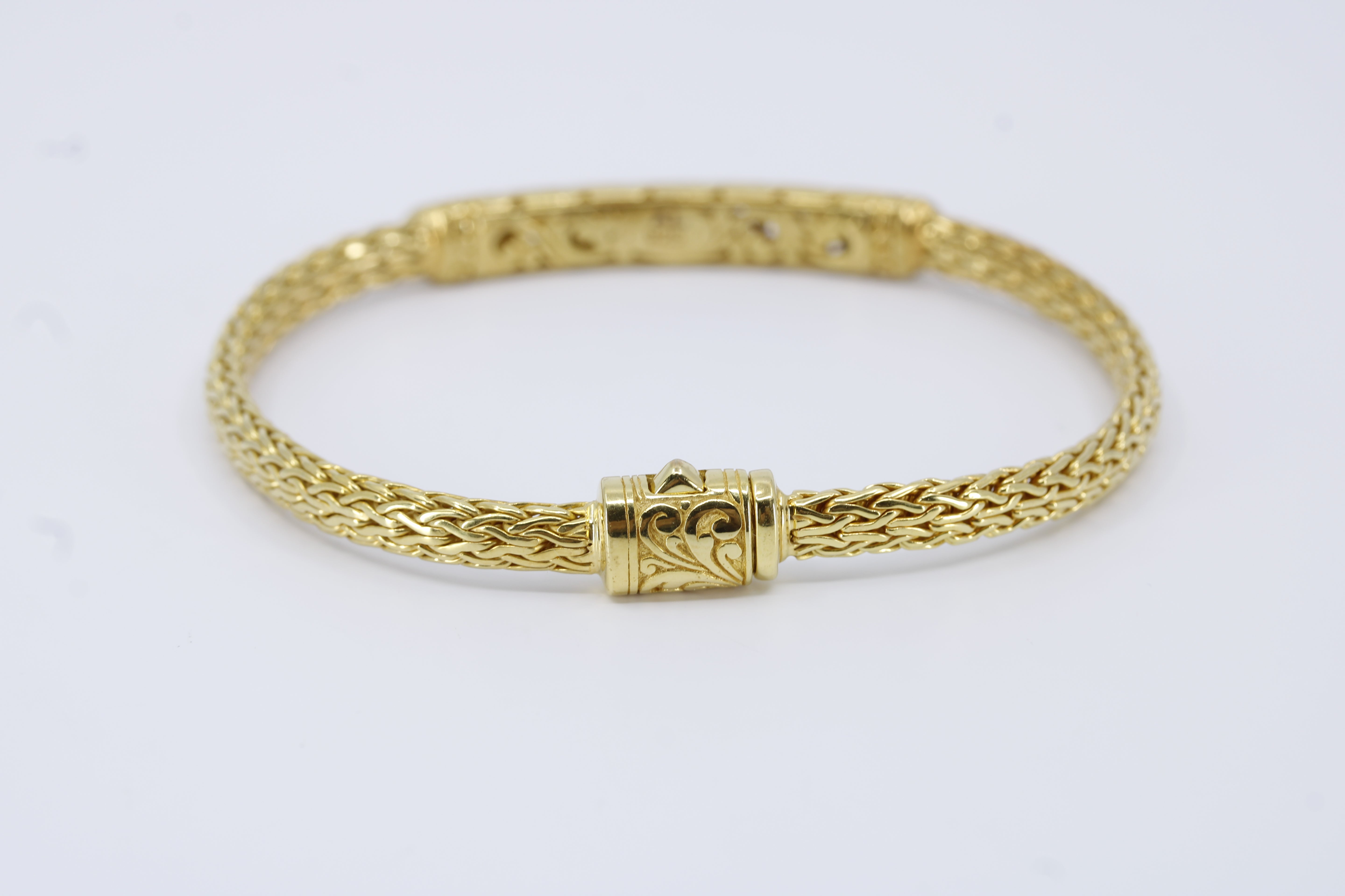 Casa Bali 18K Gold Vermeil Classic Carved Station Bracelet