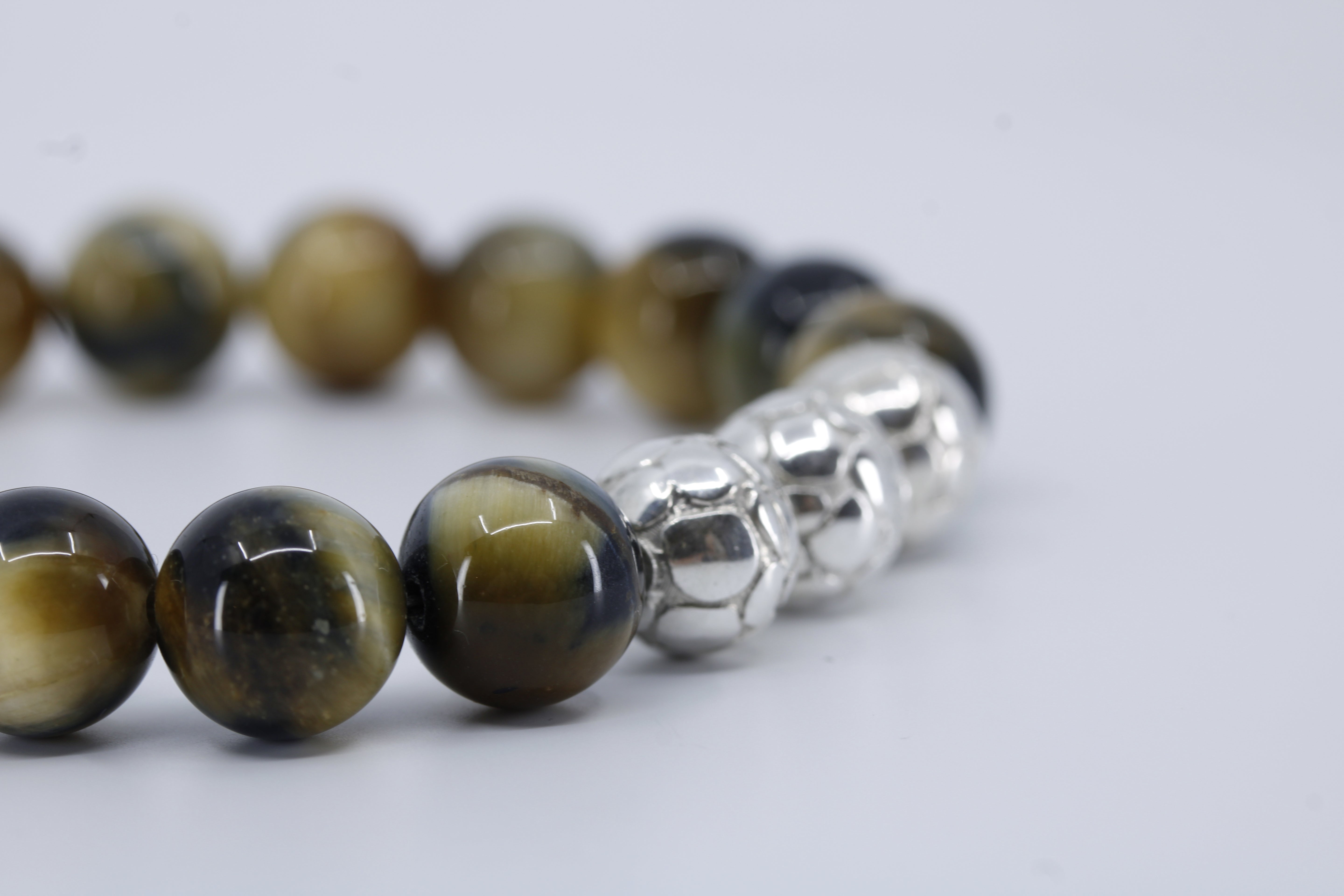 Monaco Tiger Eye Triple Lock Bracelet