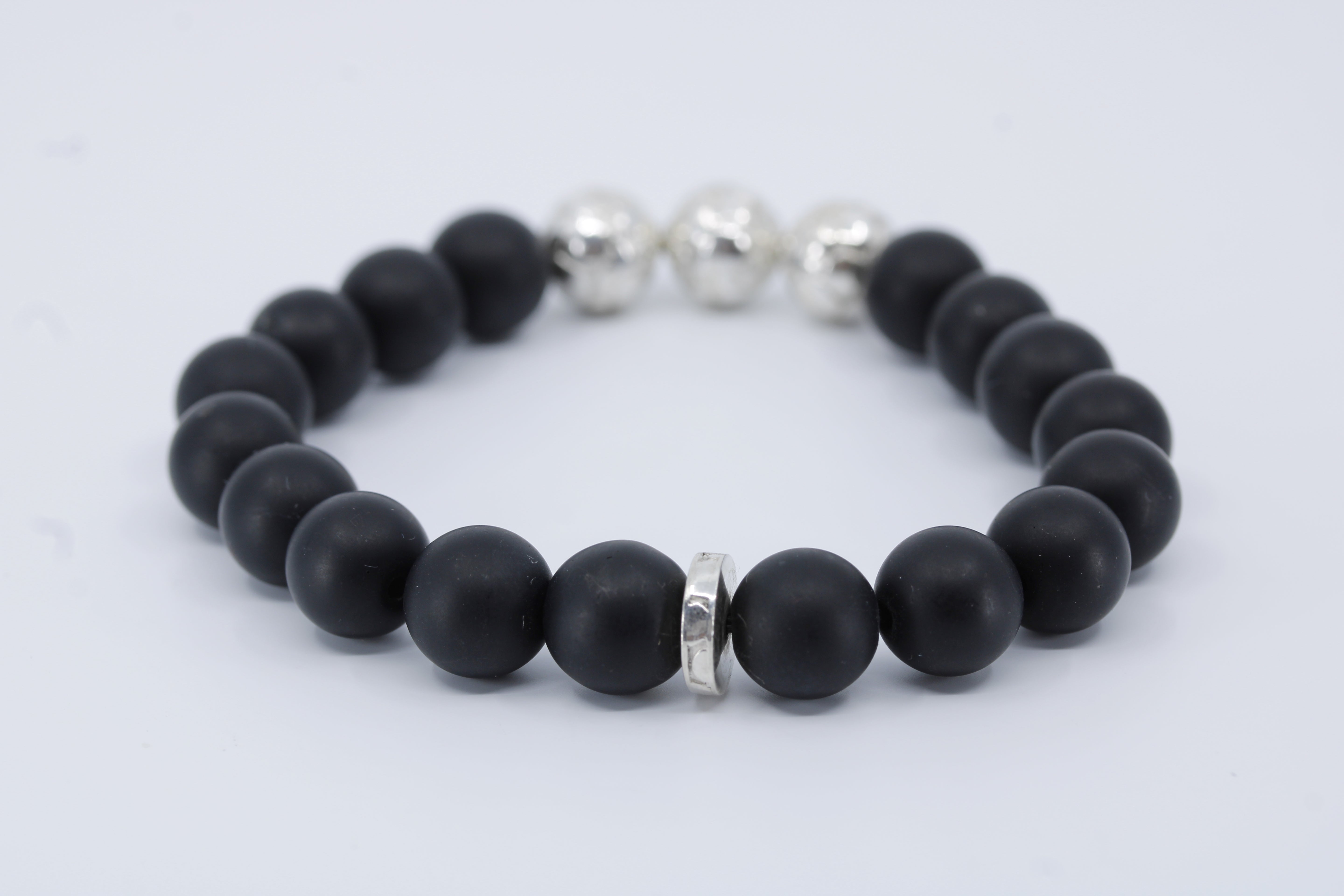 Monaco Black Onyx Triple Bracelet
