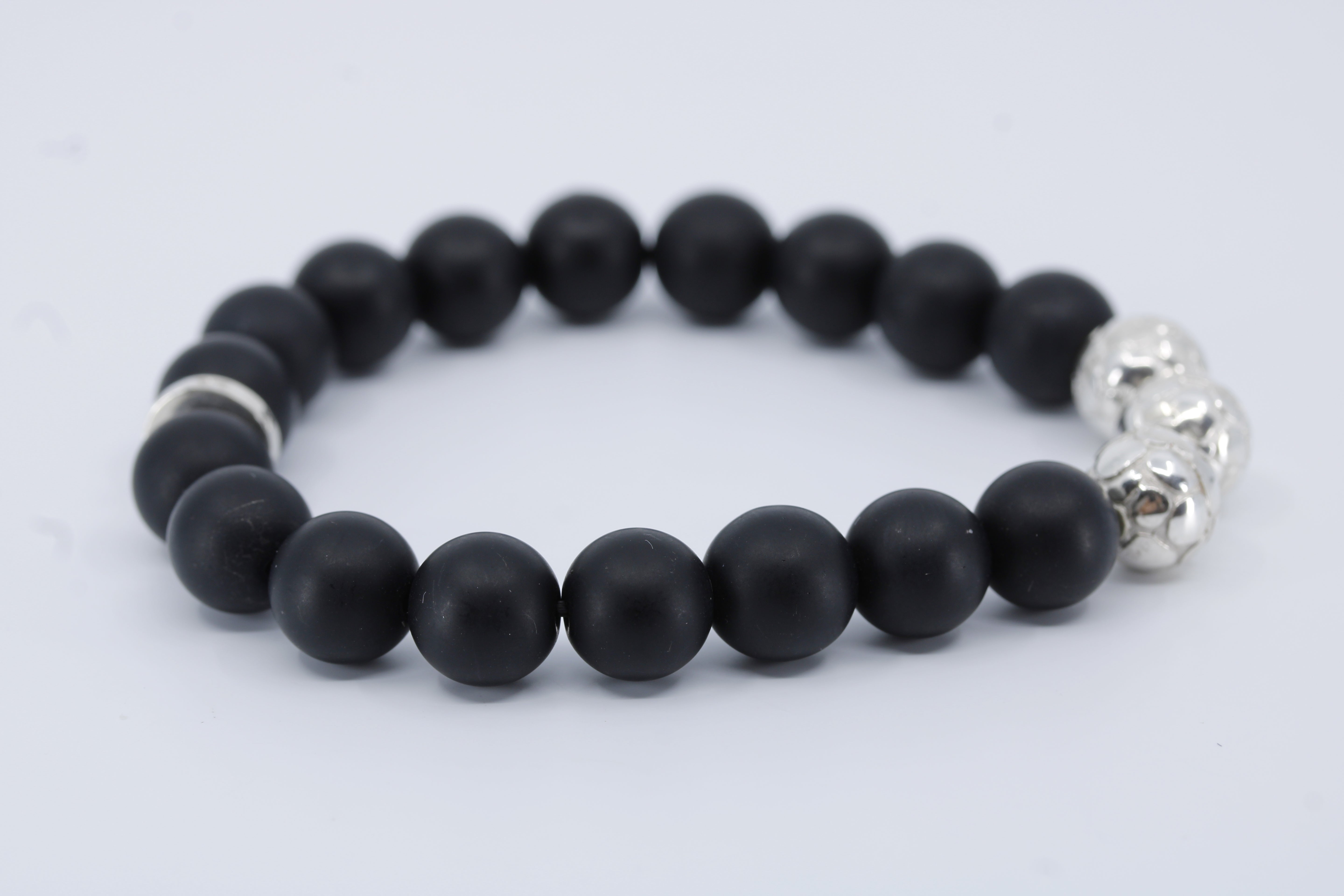 Monaco Black Onyx Triple Bracelet