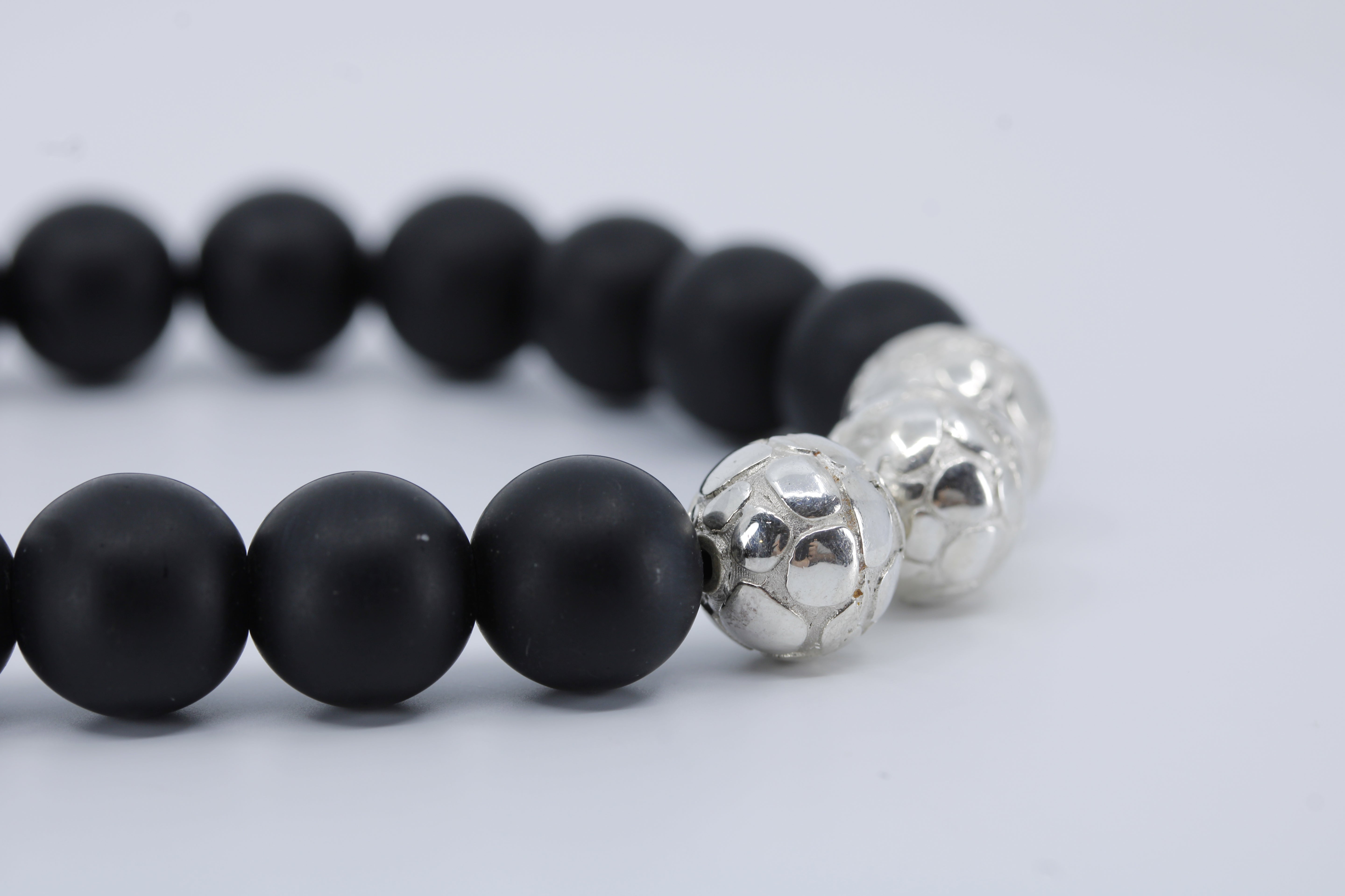 Monaco Black Onyx Triple Bracelet