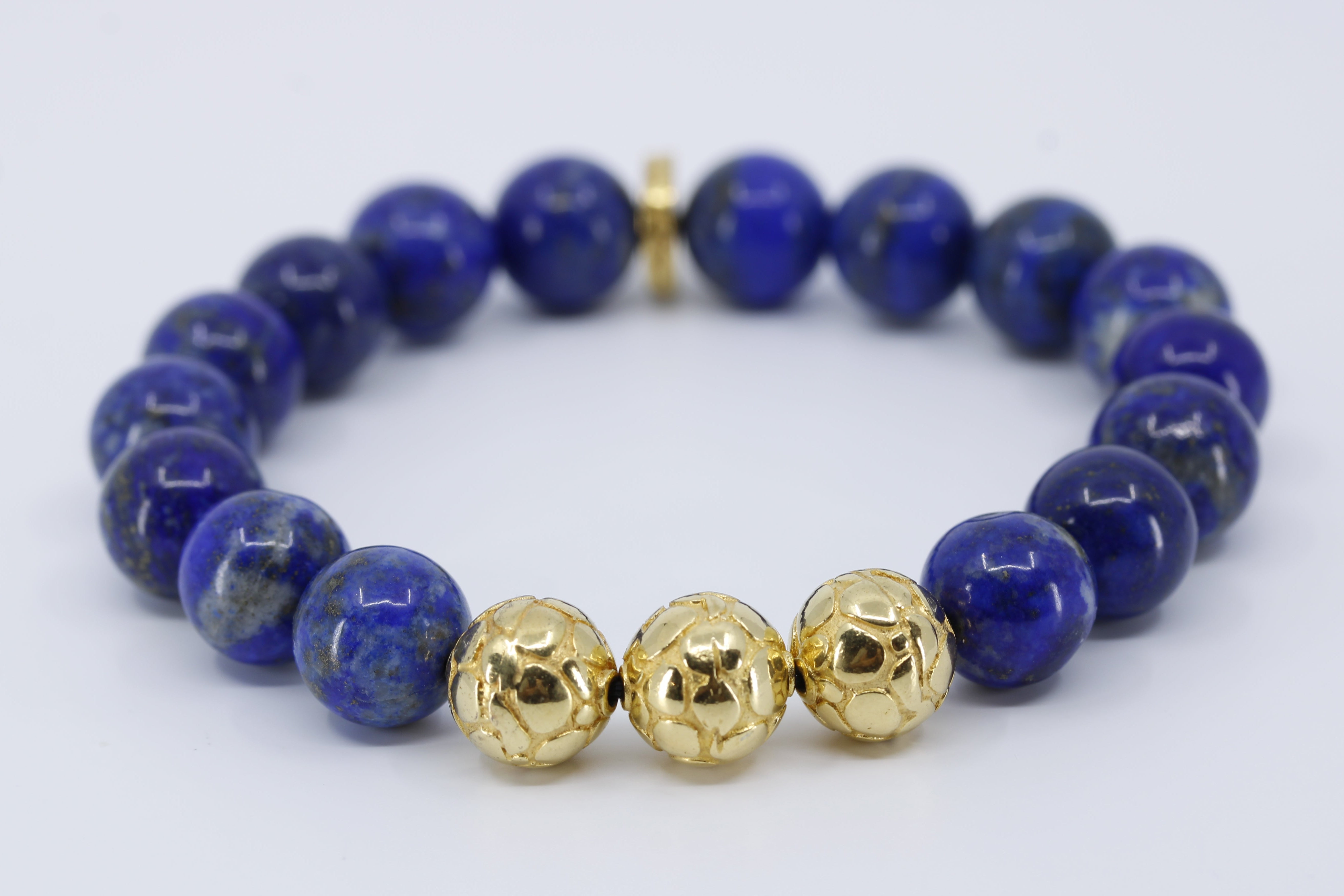 BOND Lapis Triple Bracelet with 18K Gold Vermeil