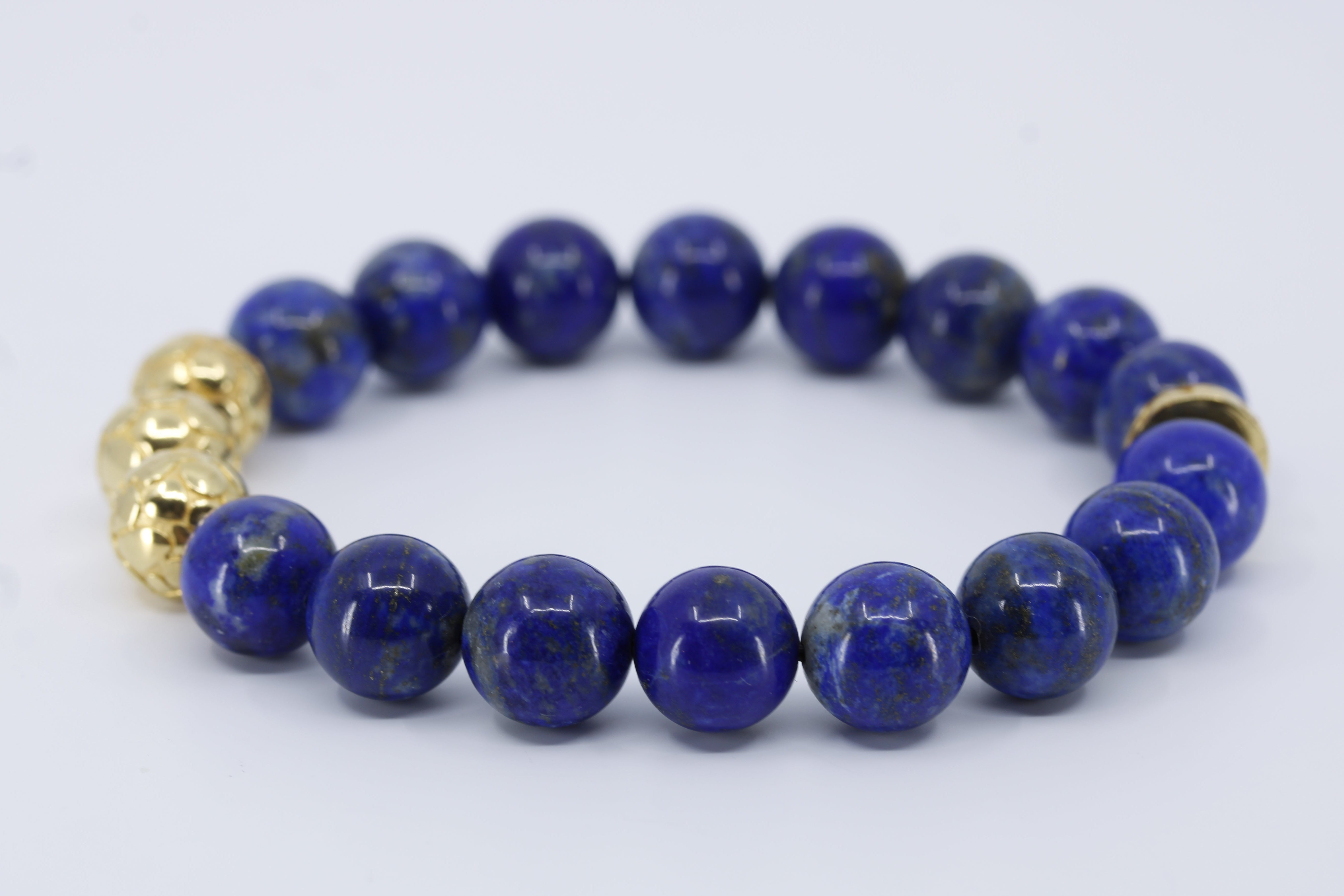 BOND Lapis Triple Bracelet with 18K Gold Vermeil