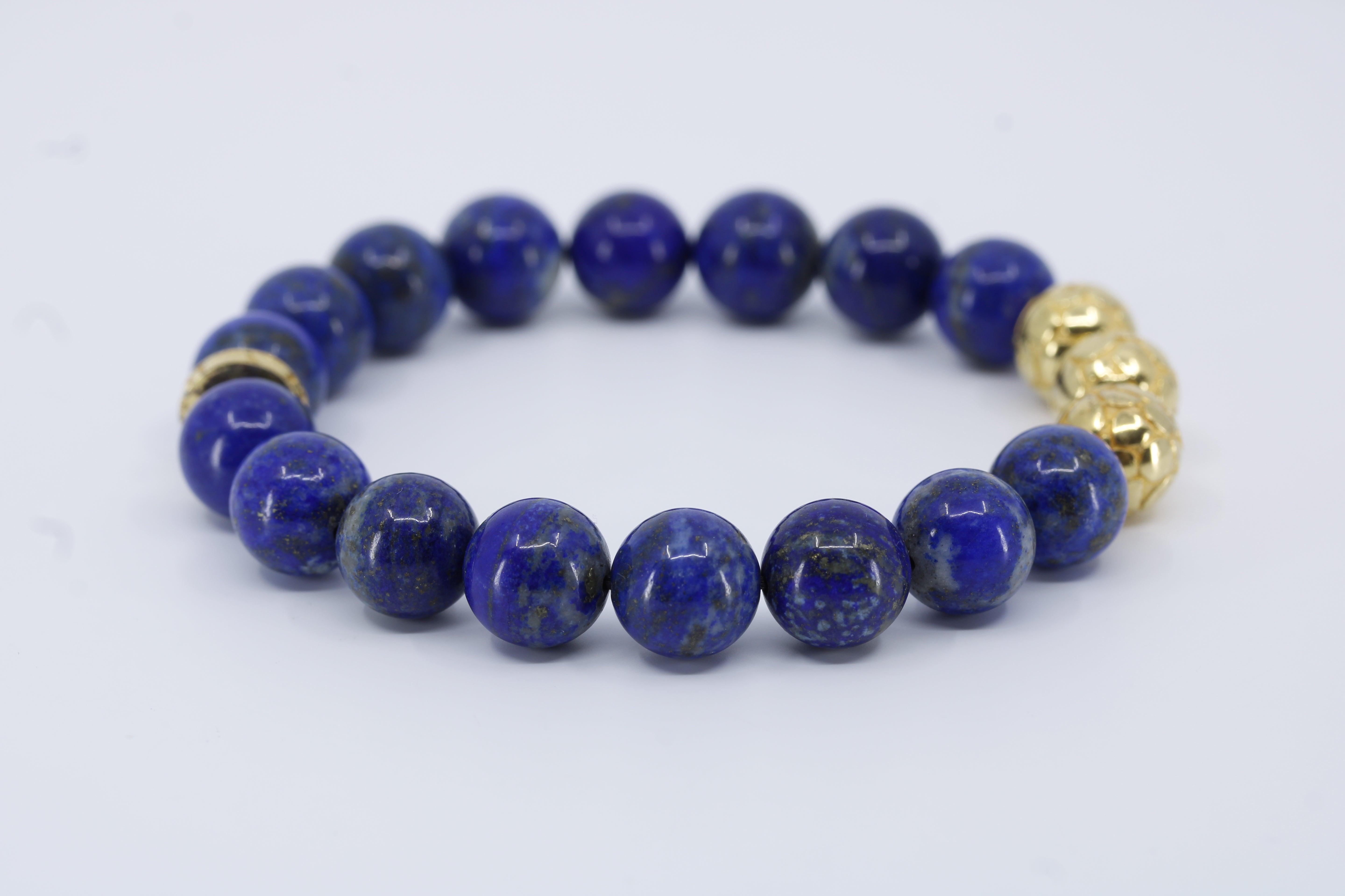 Monaco Lapis Triple Bracelet with 18K Gold Vermeil