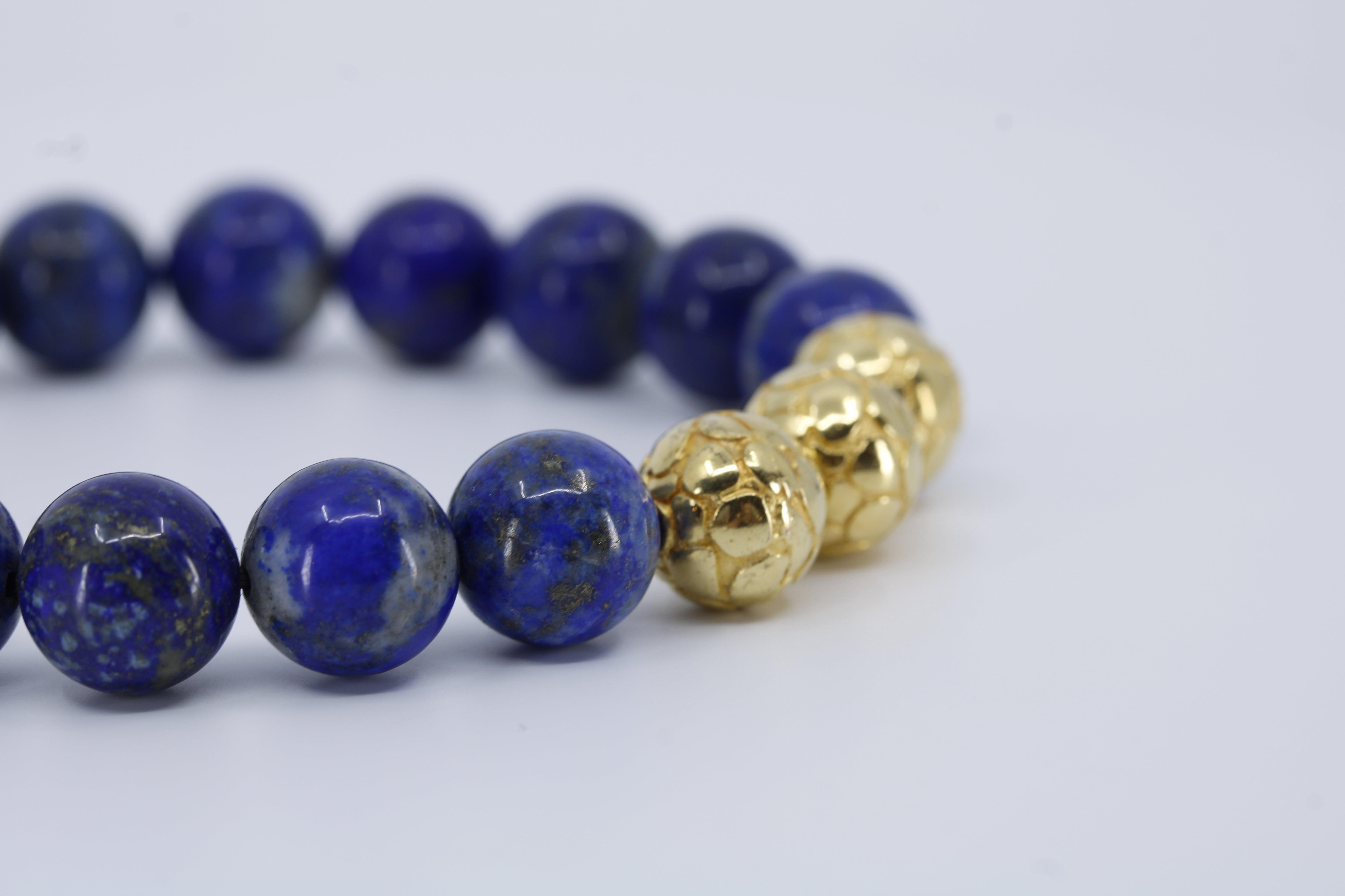 Monaco Lapis Triple Bracelet with 18K Gold Vermeil