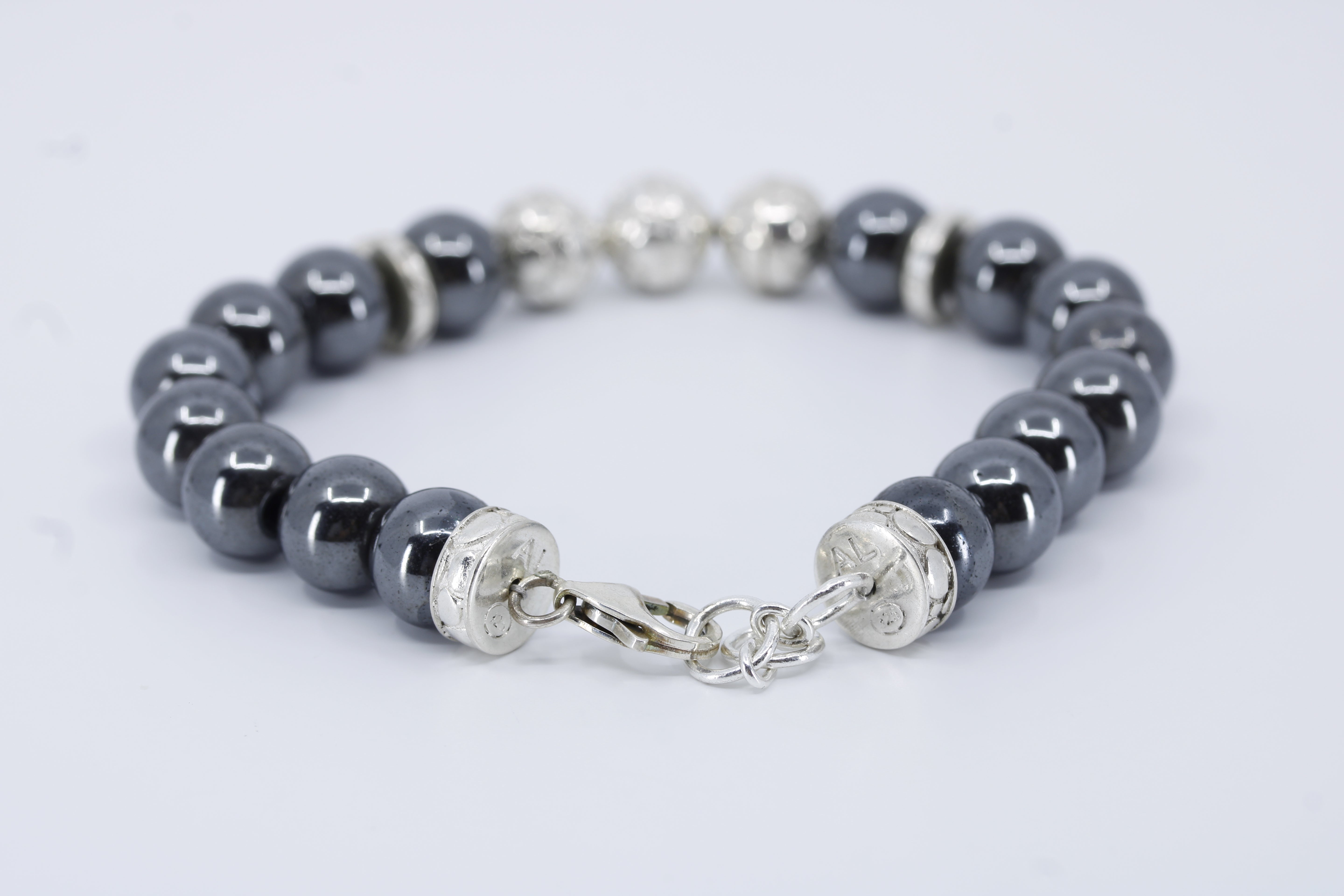 Monaco Hematite Triple Bracelet