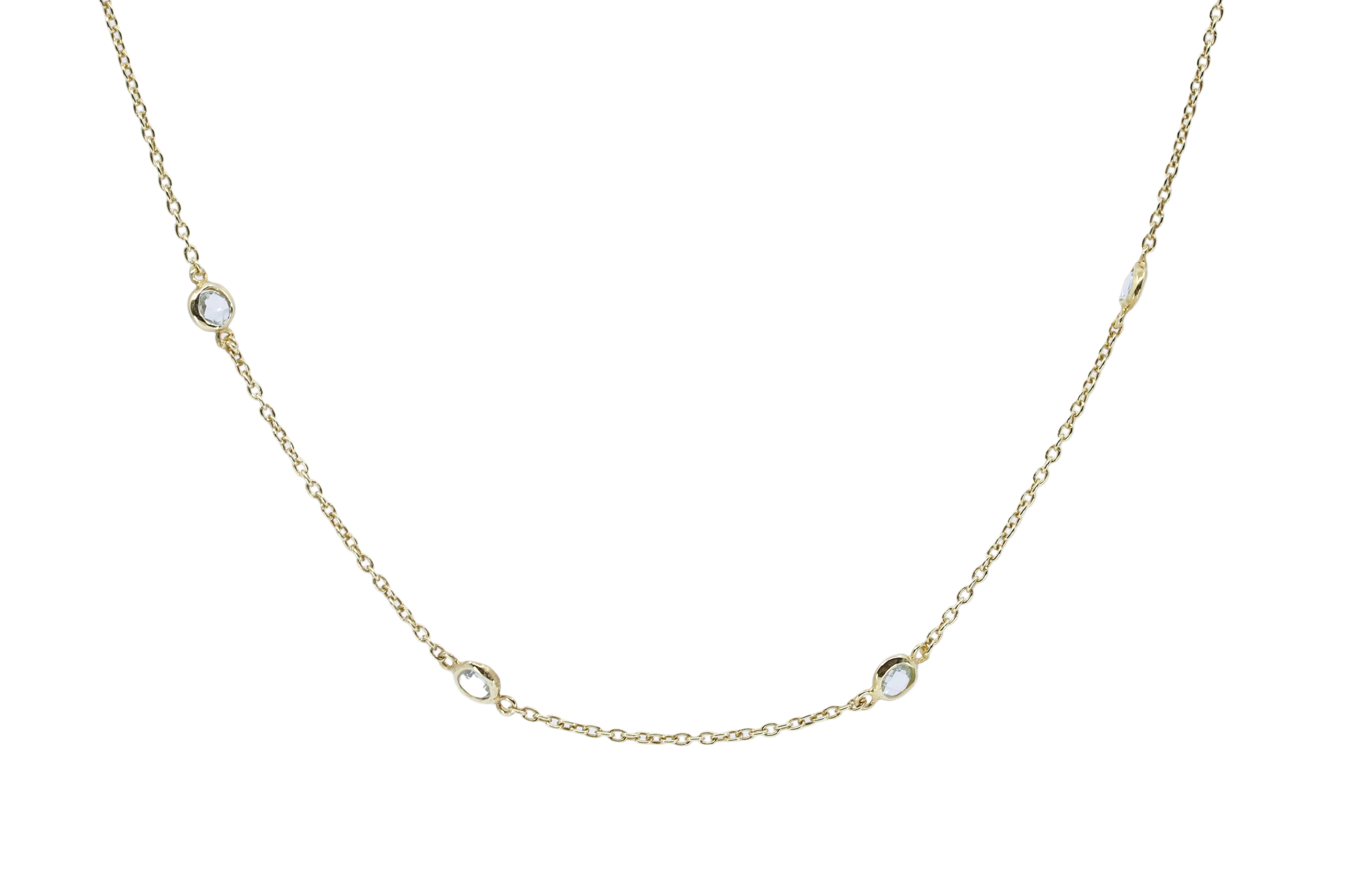 AURORA Single-Stone Station Necklace