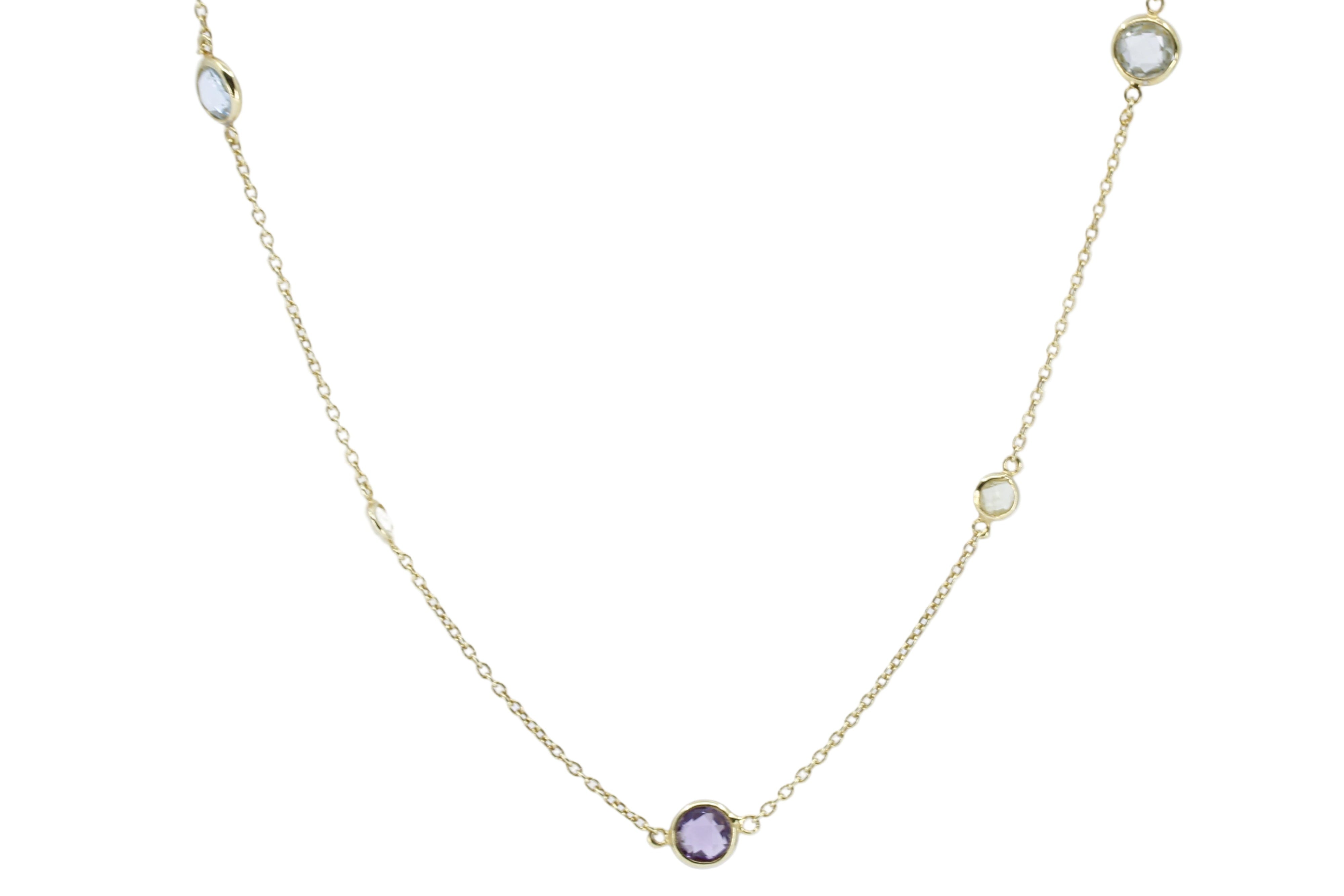 AURORA Multi-Stone Station Necklace