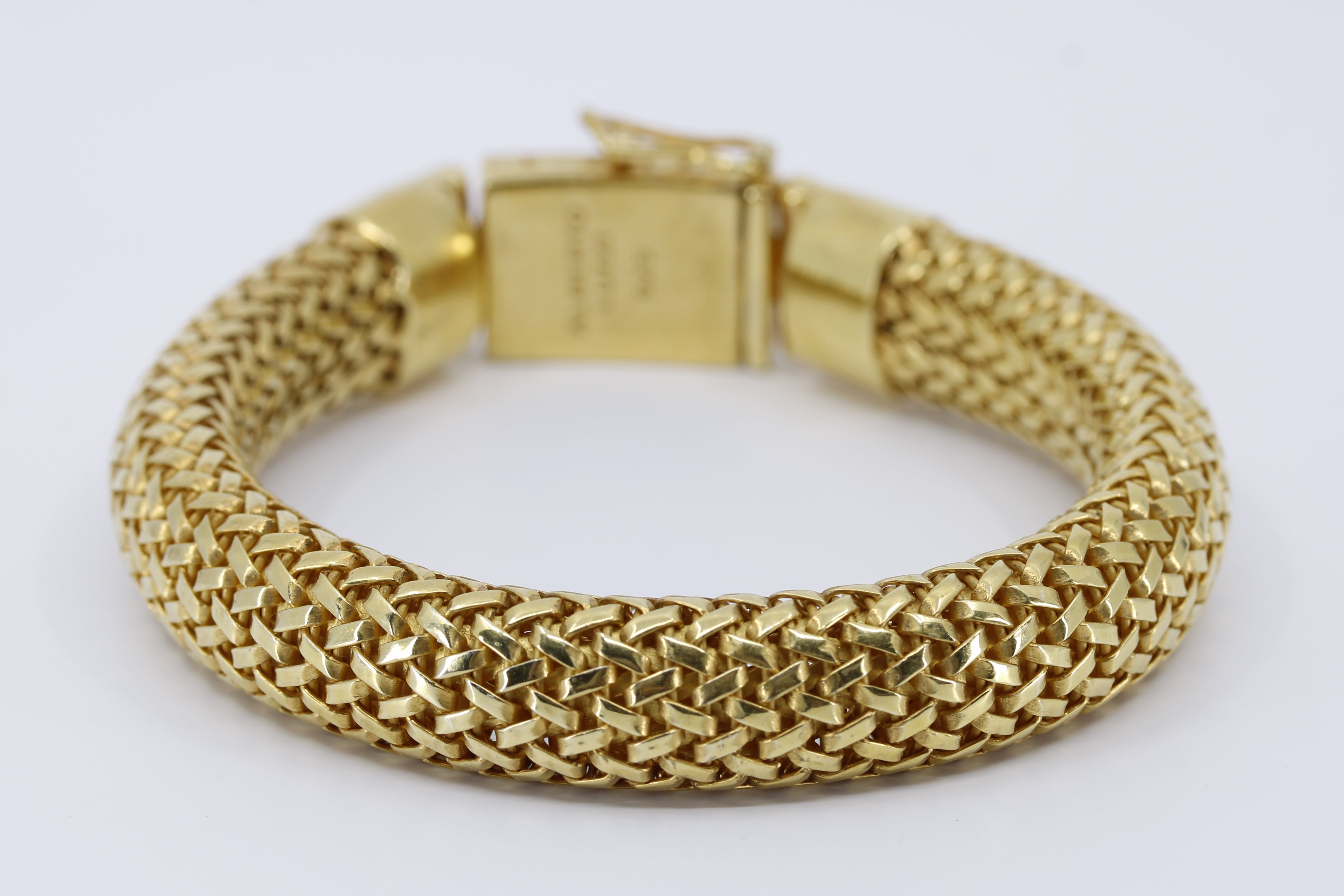 DALILA 18K Gold Vermeil Woven Mesh Chain Bracelet